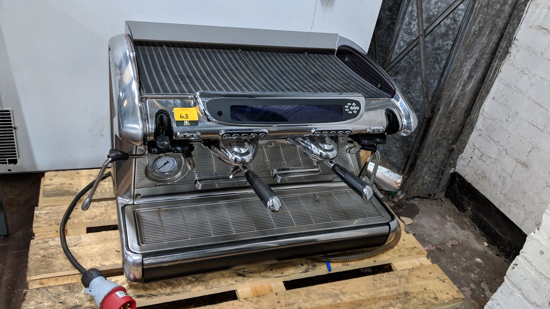Faema Emblema traditional commercial twin head espresso machine with large digital panel, LED - Image 7 of 7