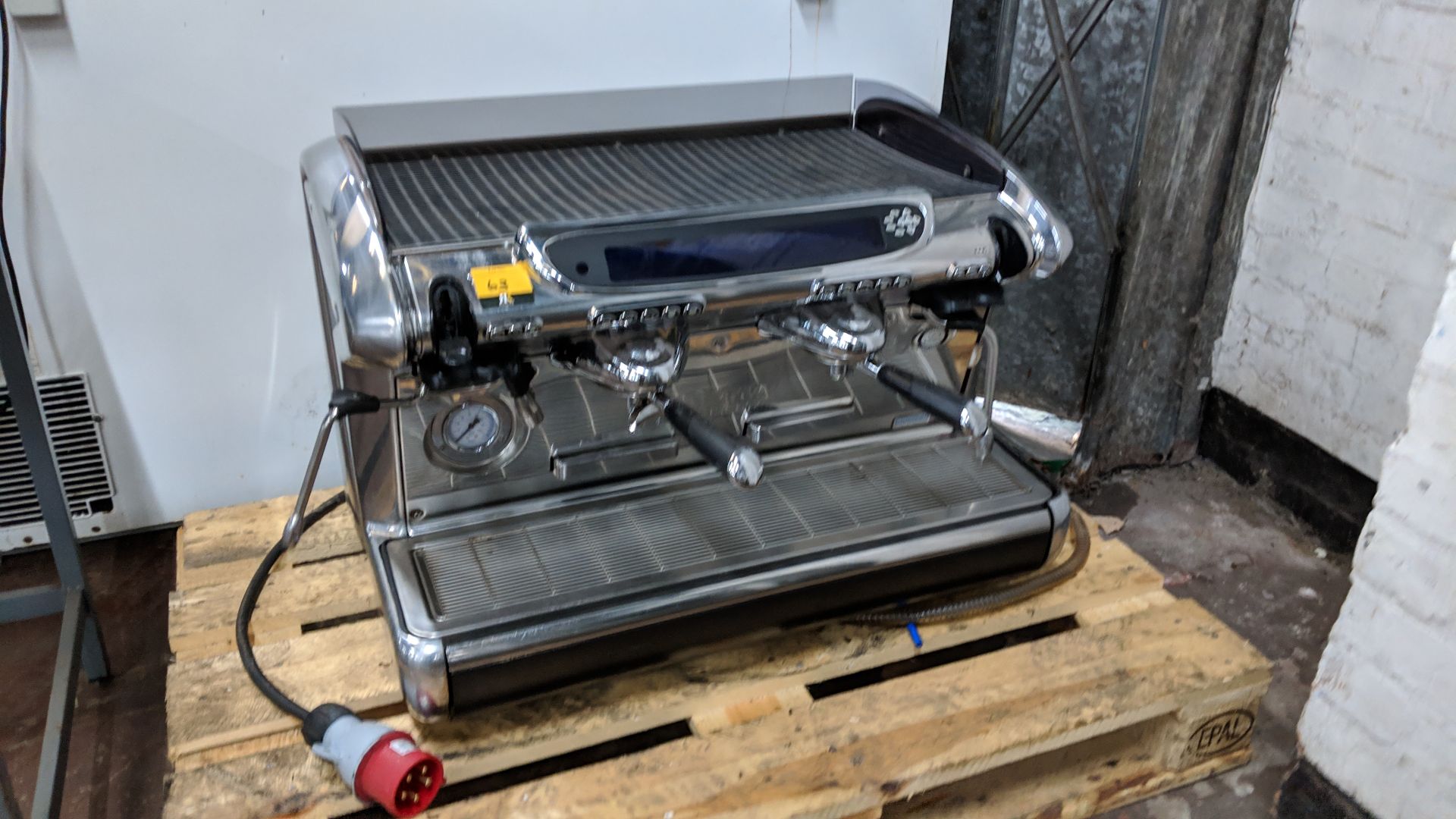 Faema Emblema traditional commercial twin head espresso machine with large digital panel, LED - Image 4 of 7