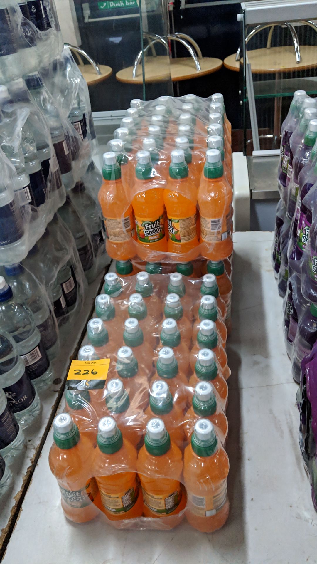 3 cases each containing 24 bottles of Robinsons Orange Fruit Shoot Lots 80 - 95 & 168 - 249