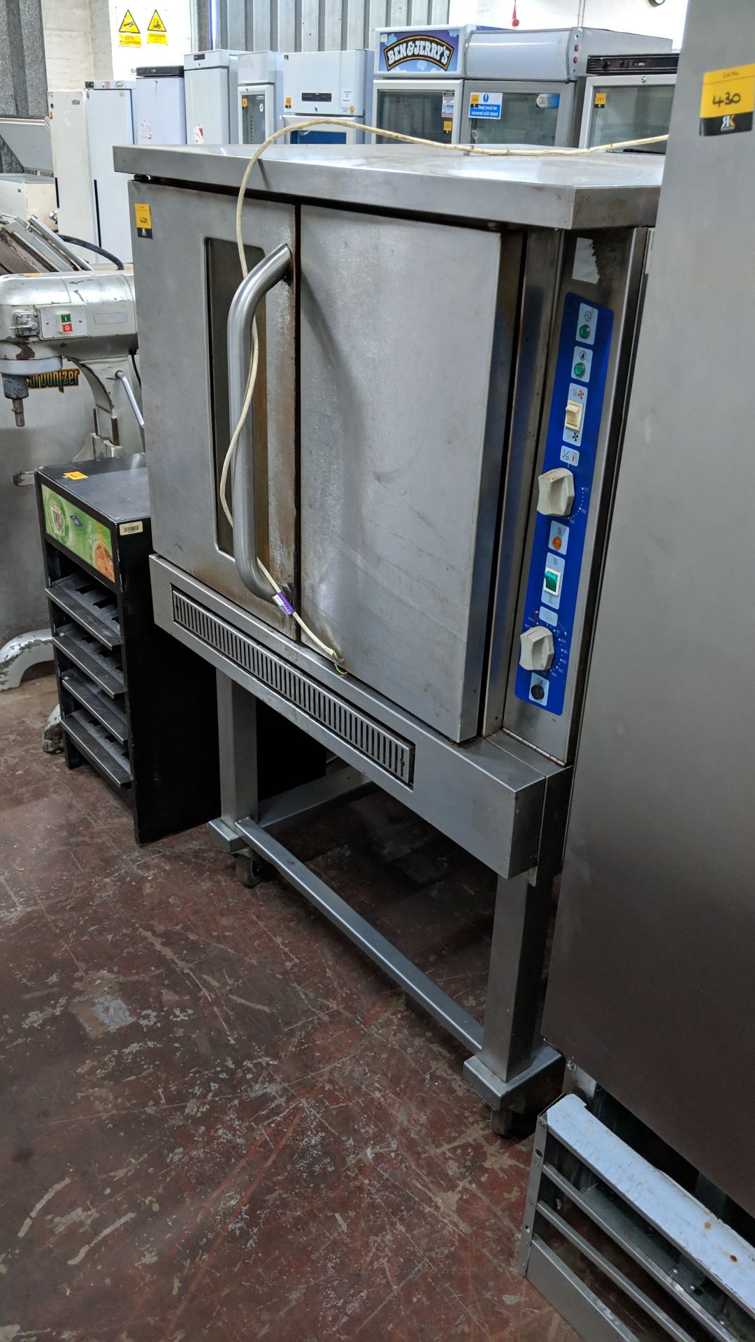 Falcon stainless steel oven on mobile stand IMPORTANT: Please remember goods successfully bid upon