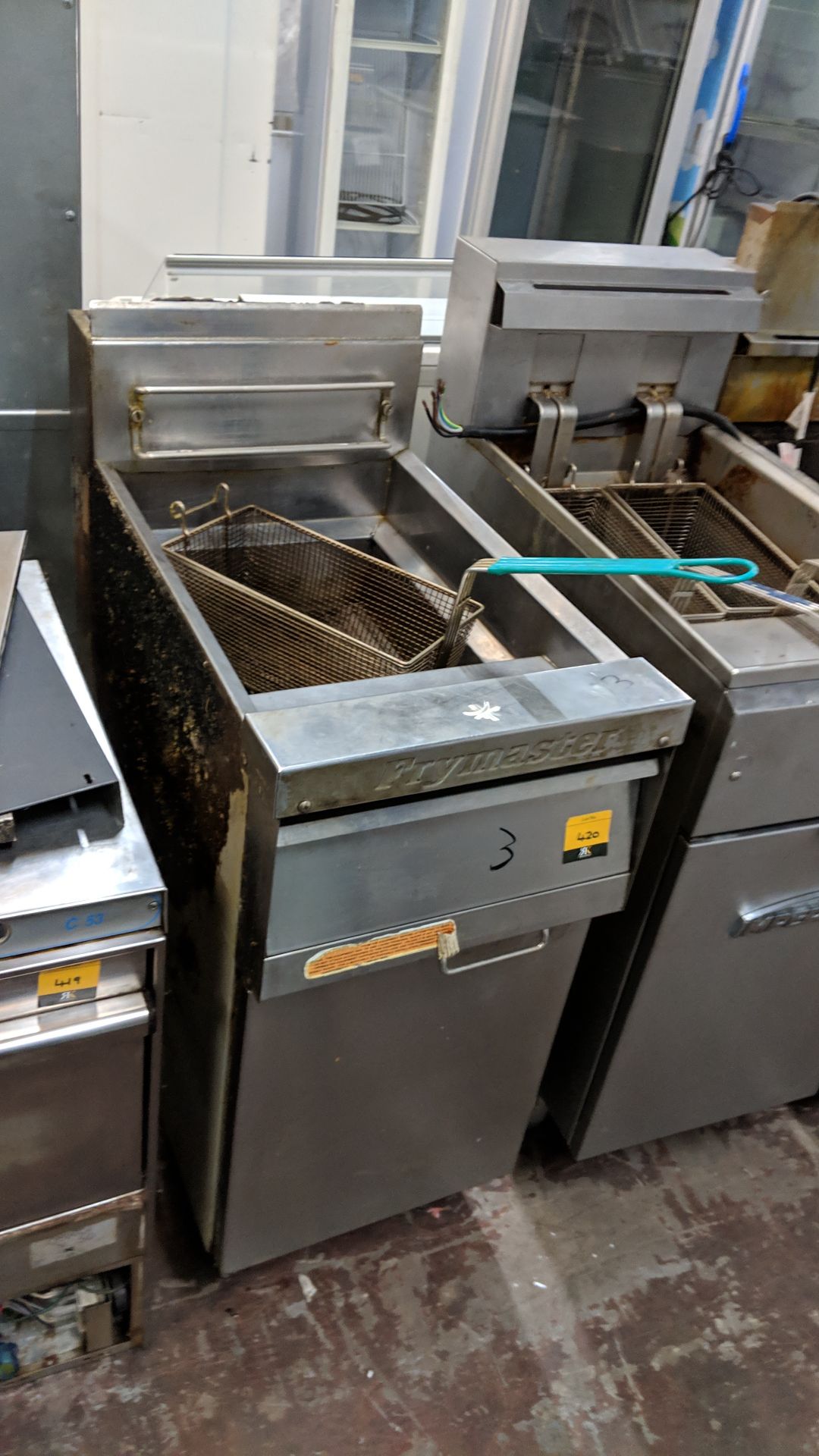 Frymaster stainless steel floorstanding fryer, model 35 IMPORTANT: Please remember goods