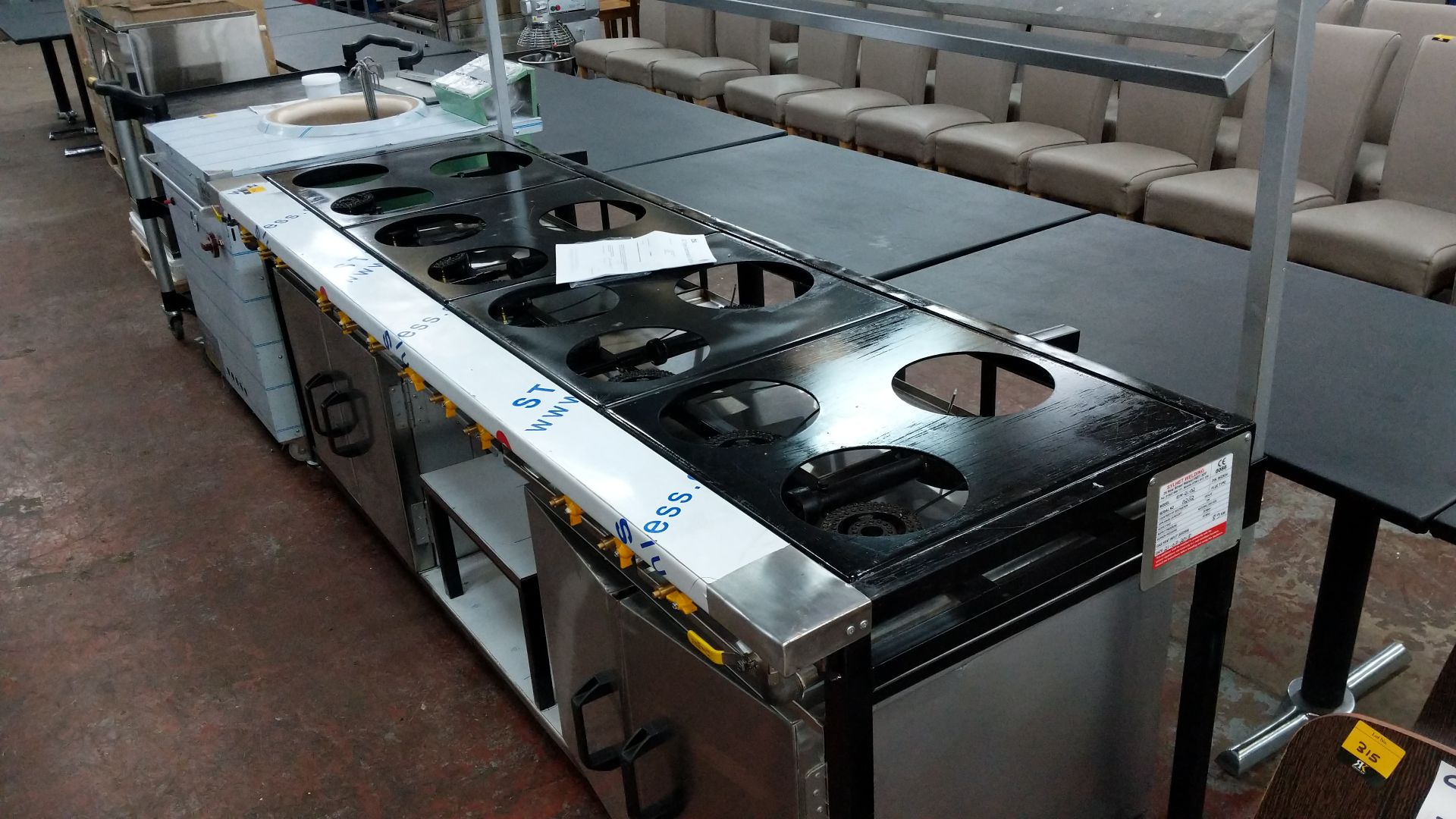 12 burner natural gas range/cooker incorporating 2 ovens below, 10M-2L-02, with date of - Image 6 of 16