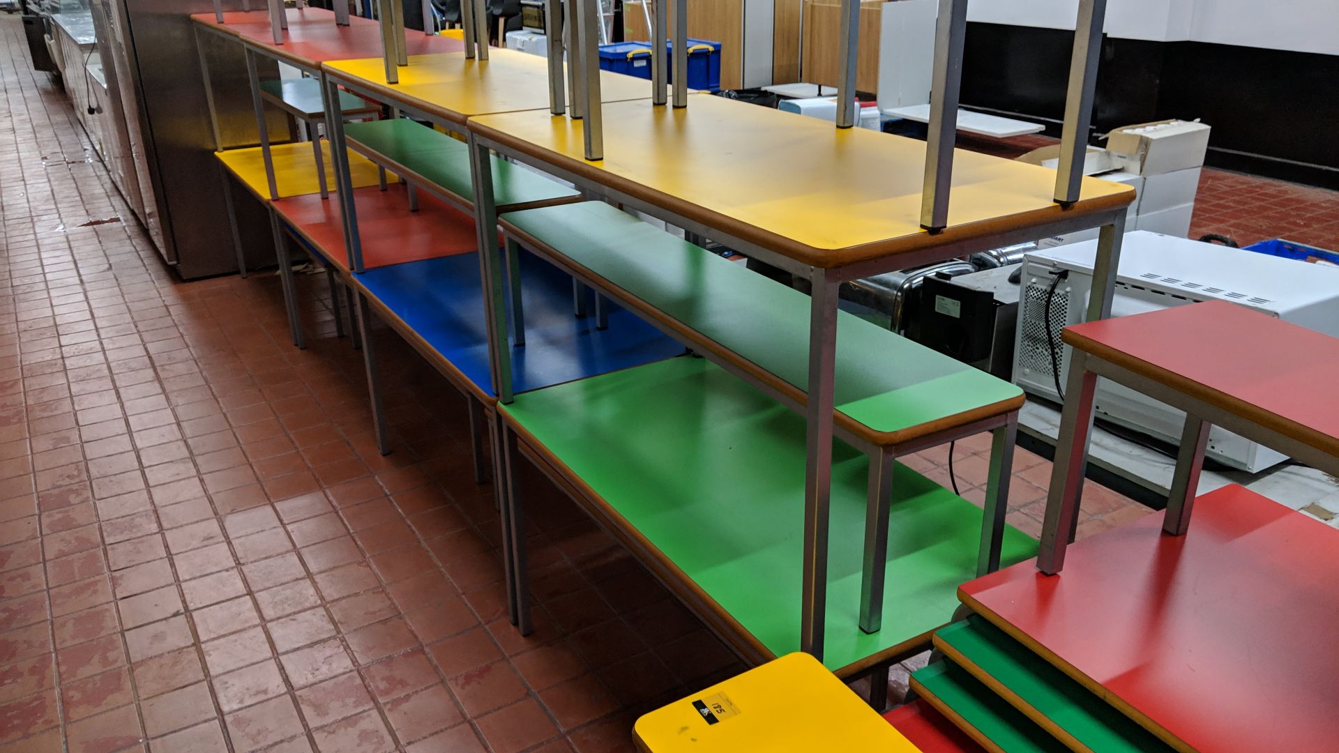 Quantity of children's furniture in assorted bright colours consisting of 5 stacking rectangular - Image 13 of 14