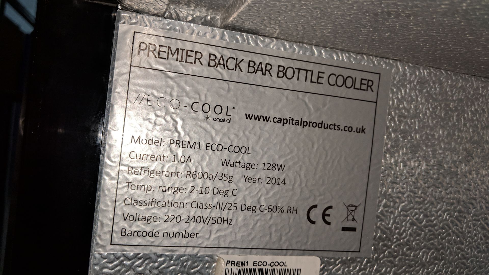 Black clear single door back bar/bottle fridge IMPORTANT: Please remember goods successfully bid - Image 4 of 4