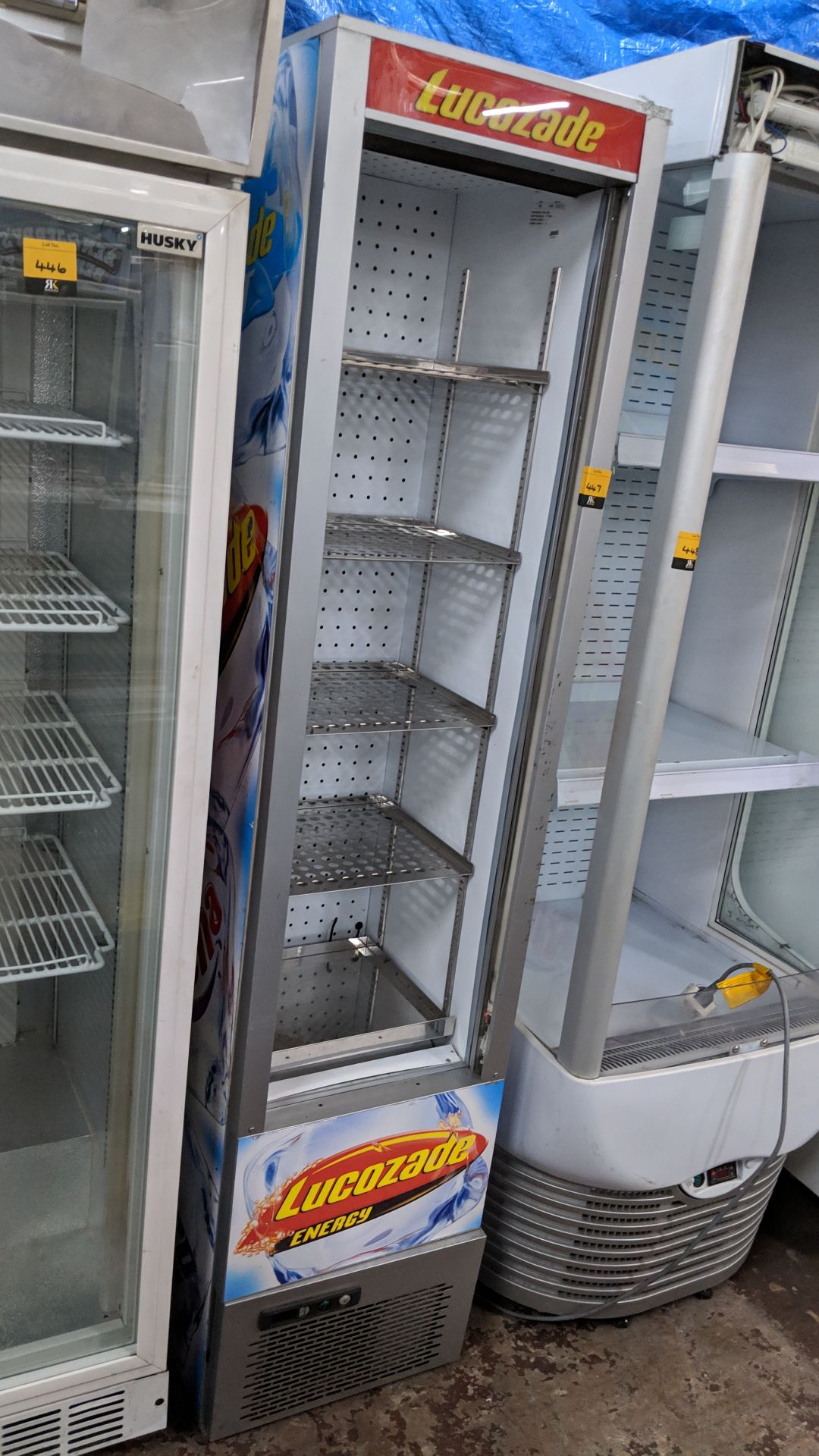 Slimline open front display fridge IMPORTANT: Please remember goods successfully bid upon must be