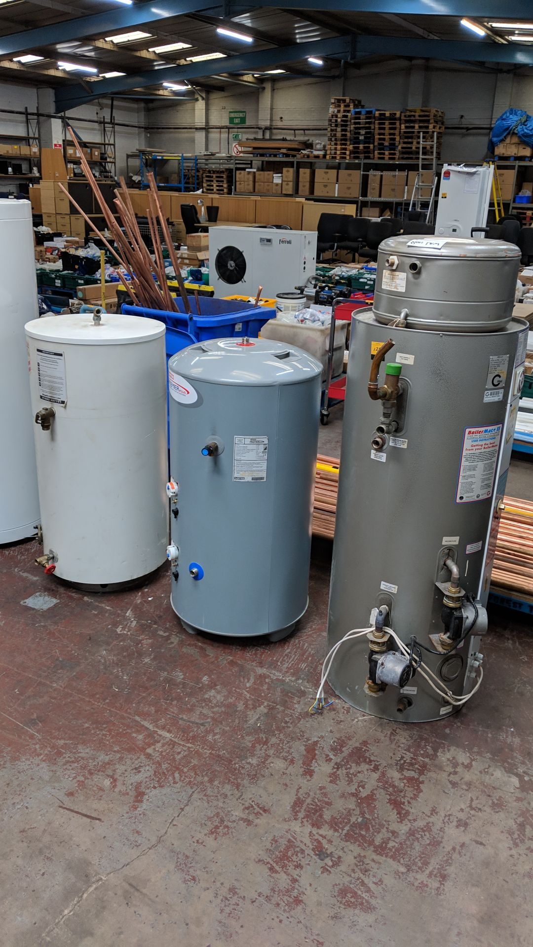 Boilermate II model FE/20L plus 2 off smaller hot water tanks
