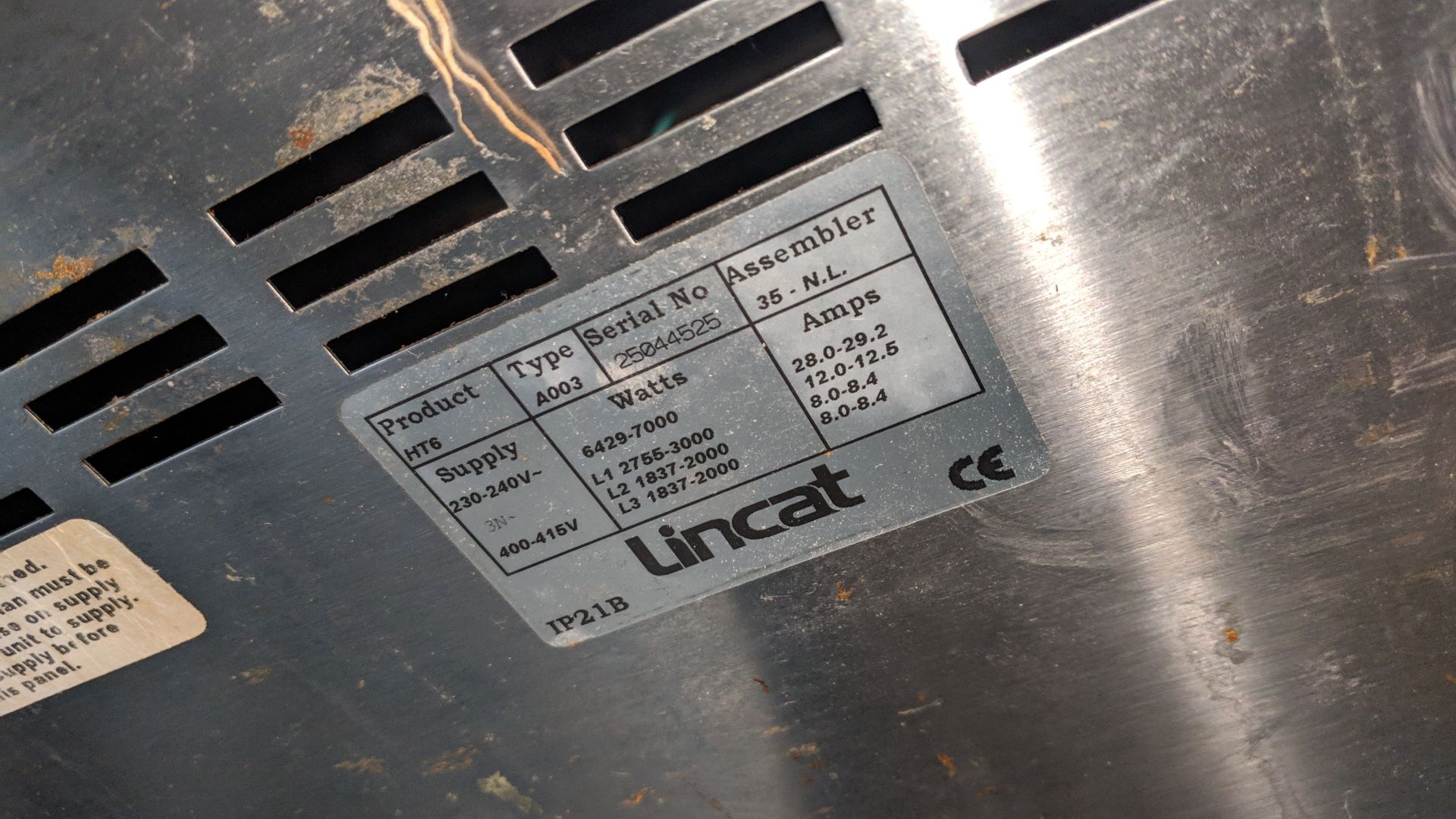 Lincat floorstanding stainless steel electric 4 ring hob IMPORTANT: Please remember goods - Image 5 of 5