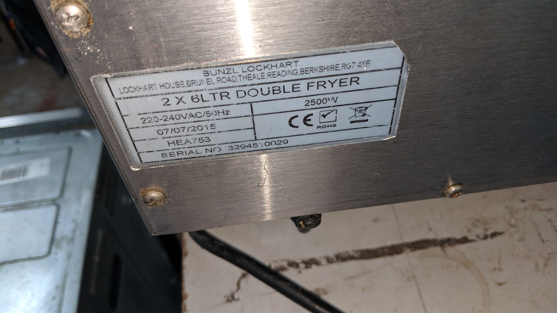 Chefmaster benchtop stainless steel twin deep fat fryer IMPORTANT: Please remember goods - Image 6 of 7