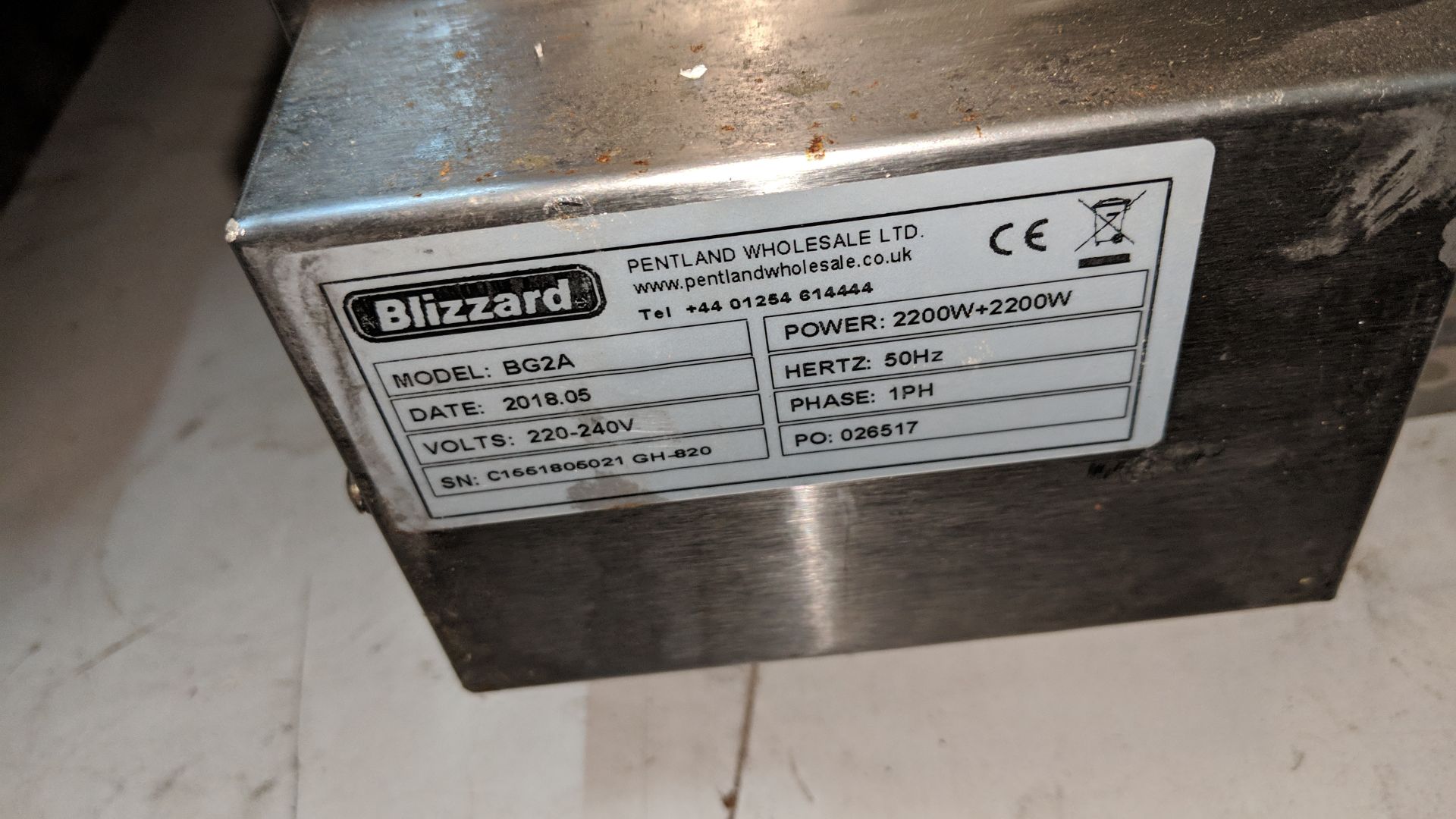 Blizzard benchtop stainless steel plancher/griddle IMPORTANT: Please remember goods successfully bid - Image 5 of 5