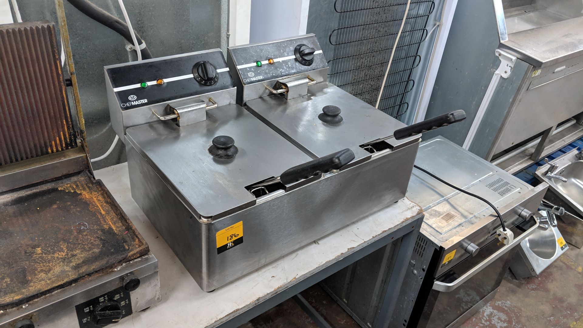 Chefmaster benchtop stainless steel twin deep fat fryer IMPORTANT: Please remember goods
