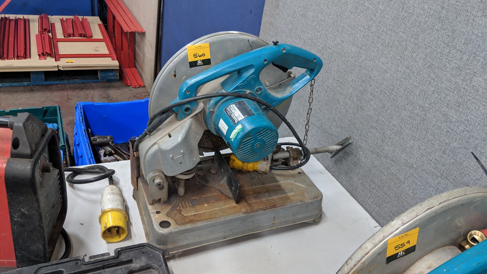 Makita 110v pull down chop saw model 2414NB This is one of a number of lots being sold on behalf