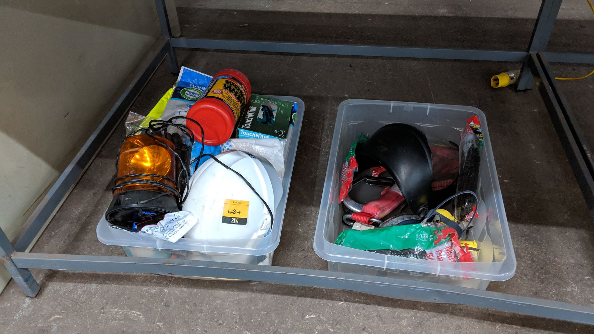Contents of 2 crates of PPE, safety equipment and more - crates excluded This is one of a large