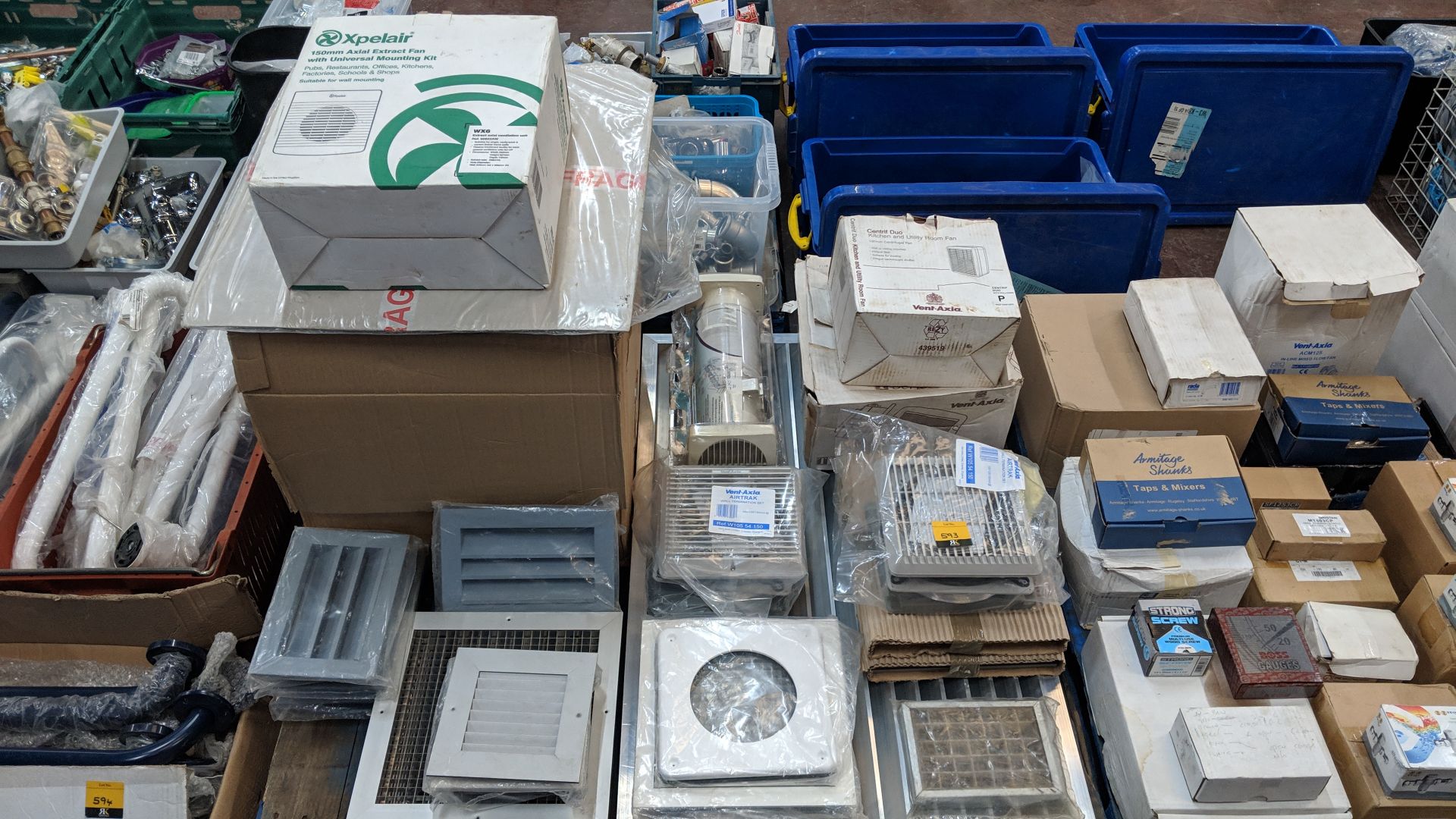 Contents of a pallet of assorted vents, fans and more - pallet excluded This is one of a number of - Image 2 of 7