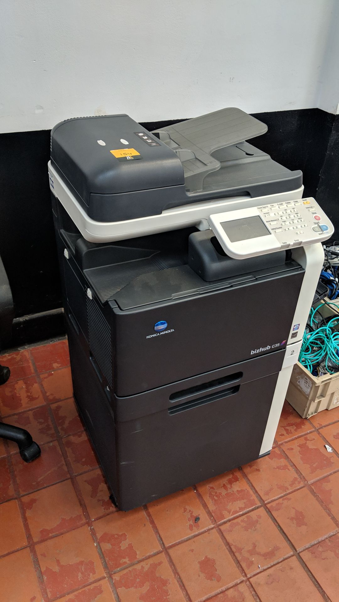 Konica Minolta Bizhub C35 floor standing multifunction copier/fax machine/printer/scanner IMPORTANT: - Image 2 of 6