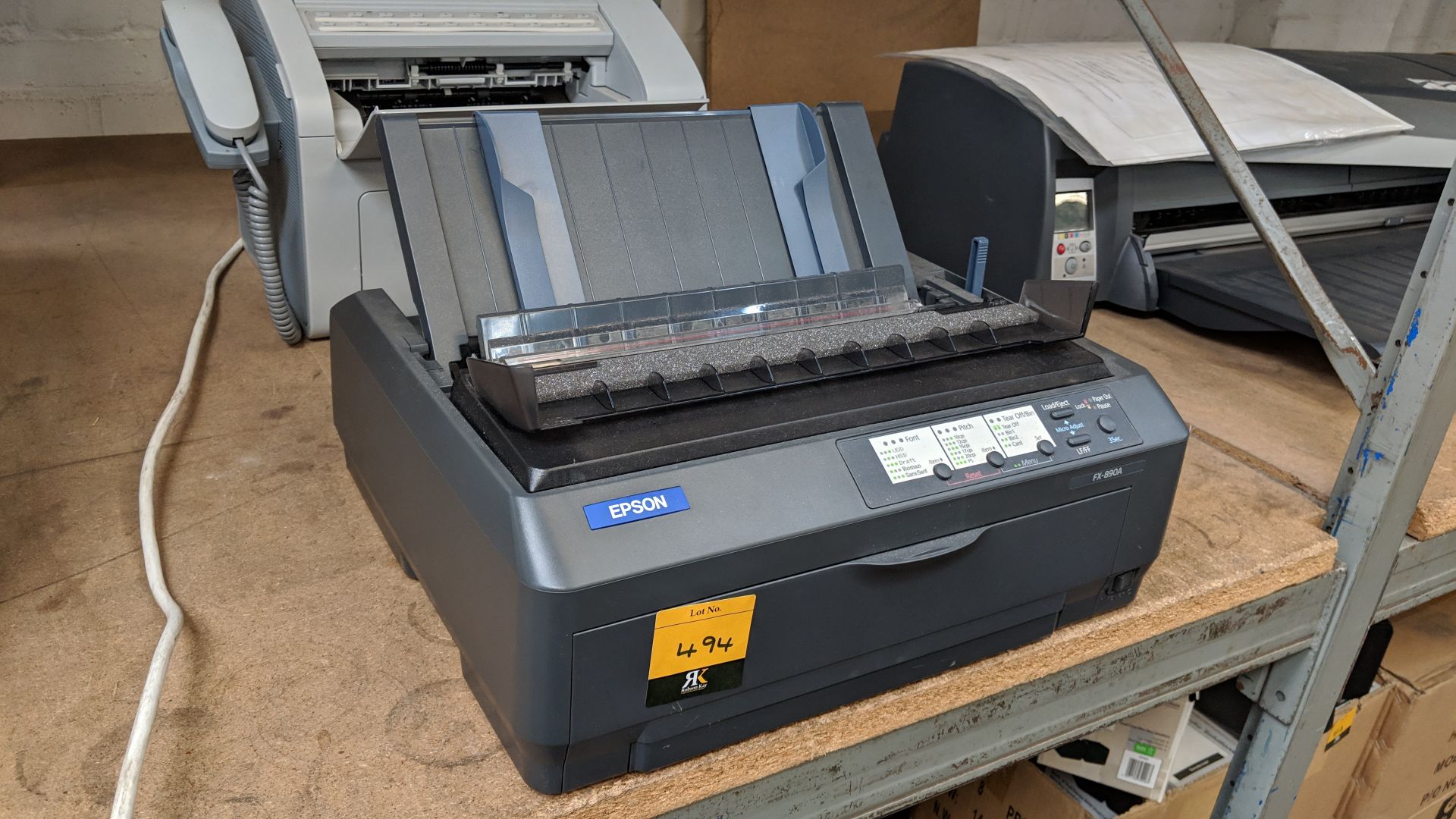 Mixed lot comprising Epson dot matrix printer model FX890A and Samsung fax machine This is one of - Image 3 of 5