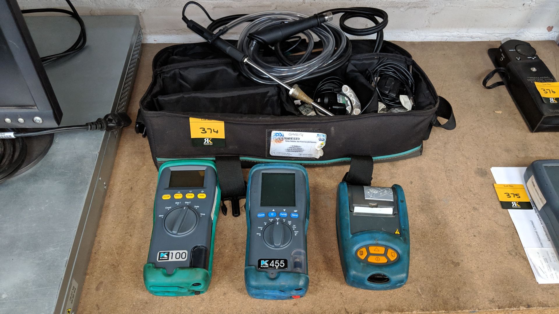 Kane combustion testing equipment lot comprising model 100 and 455 testing devices, portable - Image 5 of 5