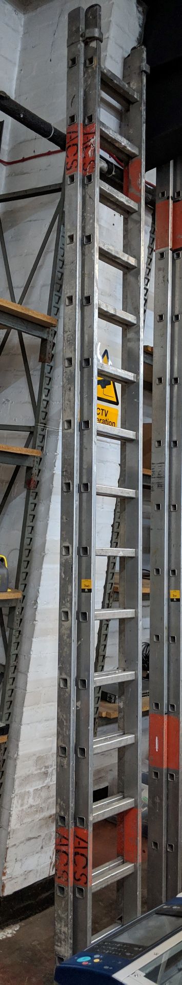 Youngman Trade 350 double rung ladders, each section being approx. 4m long This lot is one of a - Image 2 of 3