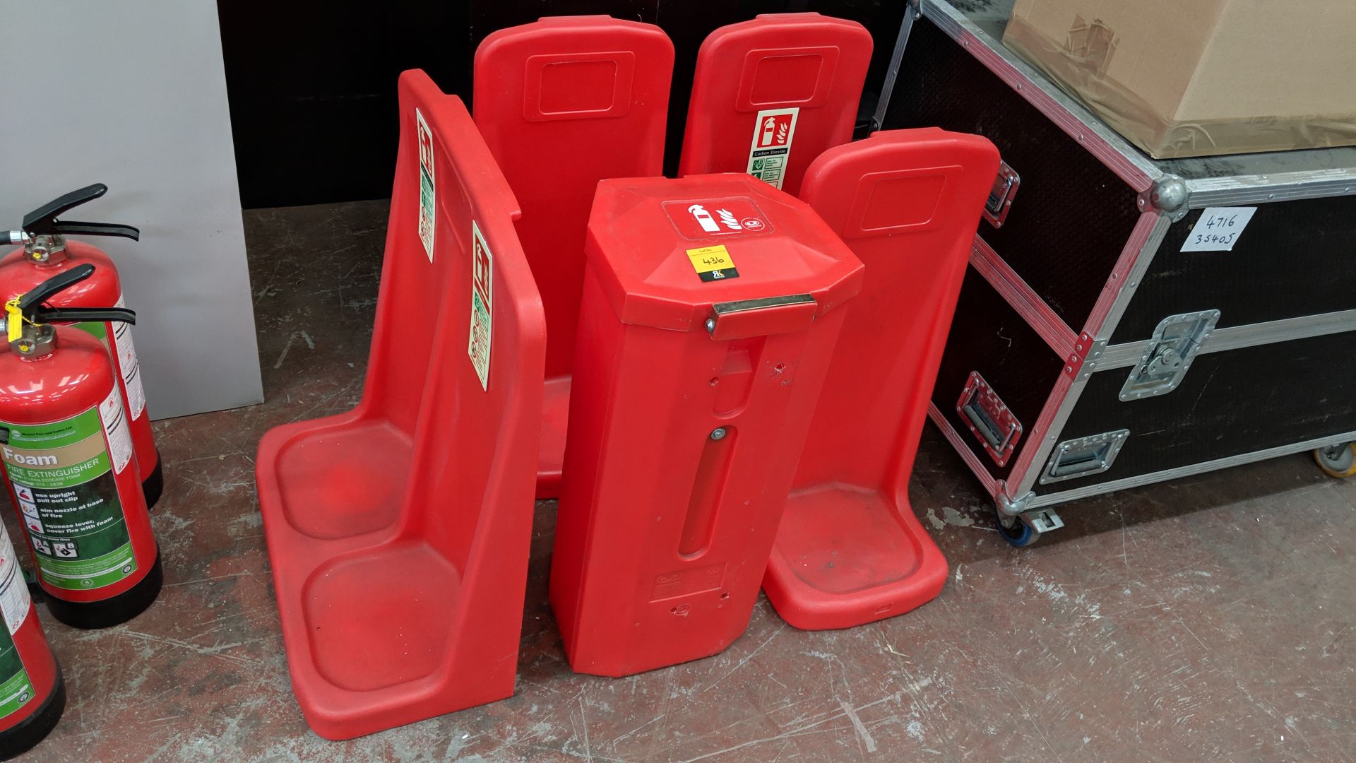 5 off assorted plastic fire extinguisher "stations" This lot is one of a number being sold on behalf - Image 2 of 4