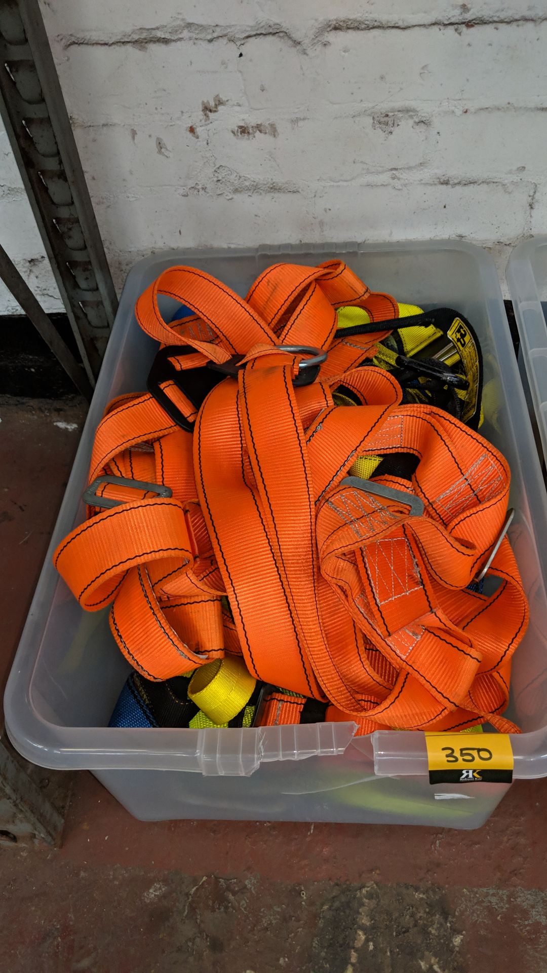 Contents of a crate of safety harnesses - crate excluded This lot is one of a number being sold on