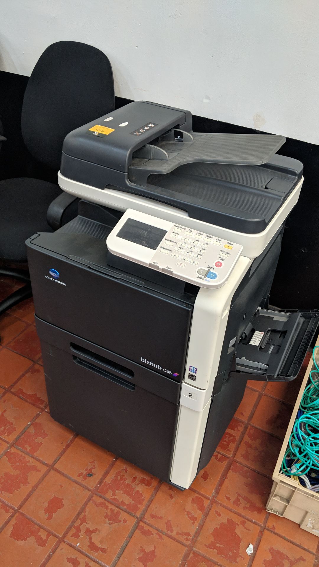 Konica Minolta Bizhub C35 floor standing multifunction copier/fax machine/printer/scanner IMPORTANT: - Image 4 of 6