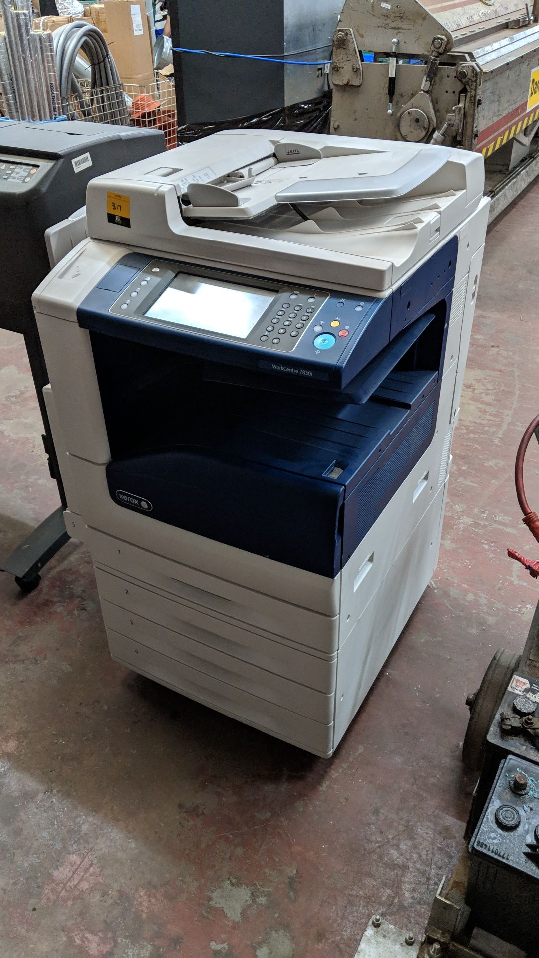 Xerox WorkCentre 7830i floor standing multifunction copier with ADF and 4 paper cassettes built into