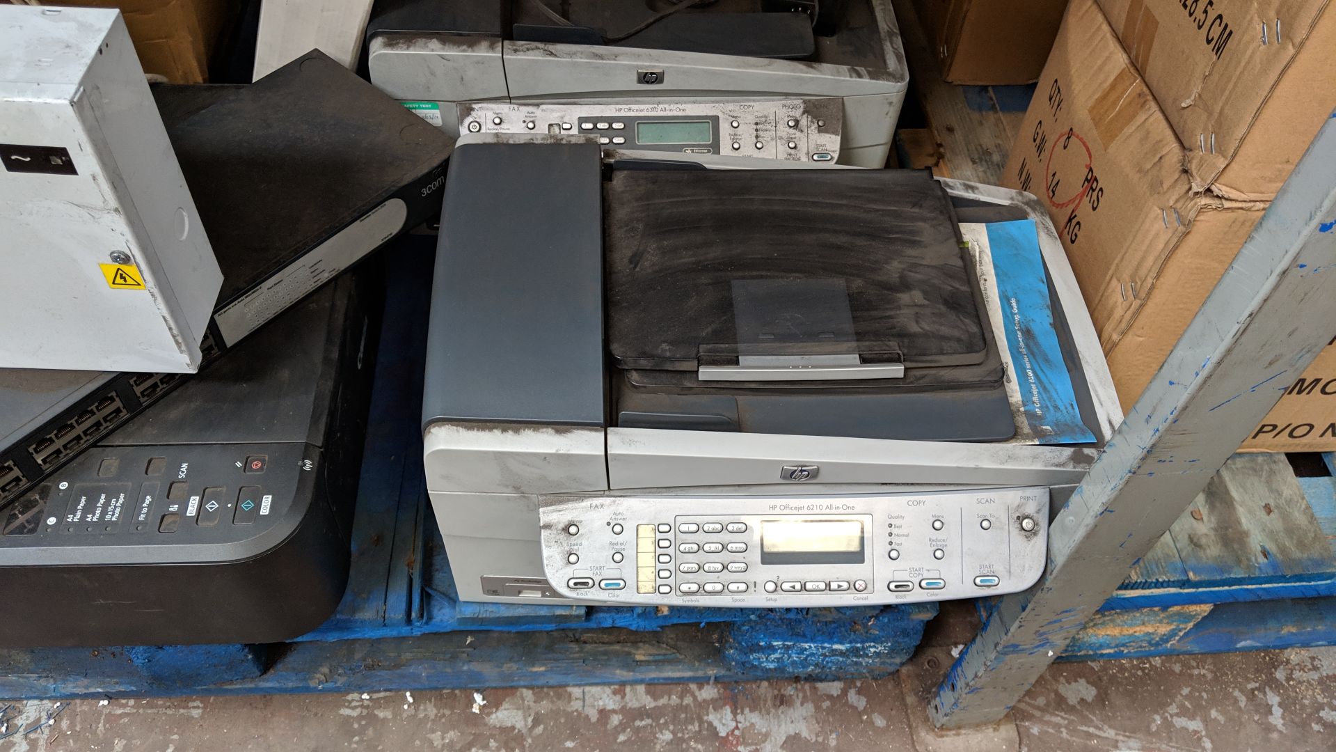 Contents of a pallet of printers and other IT equipment - pallet excluded This lot is one of a - Image 4 of 9