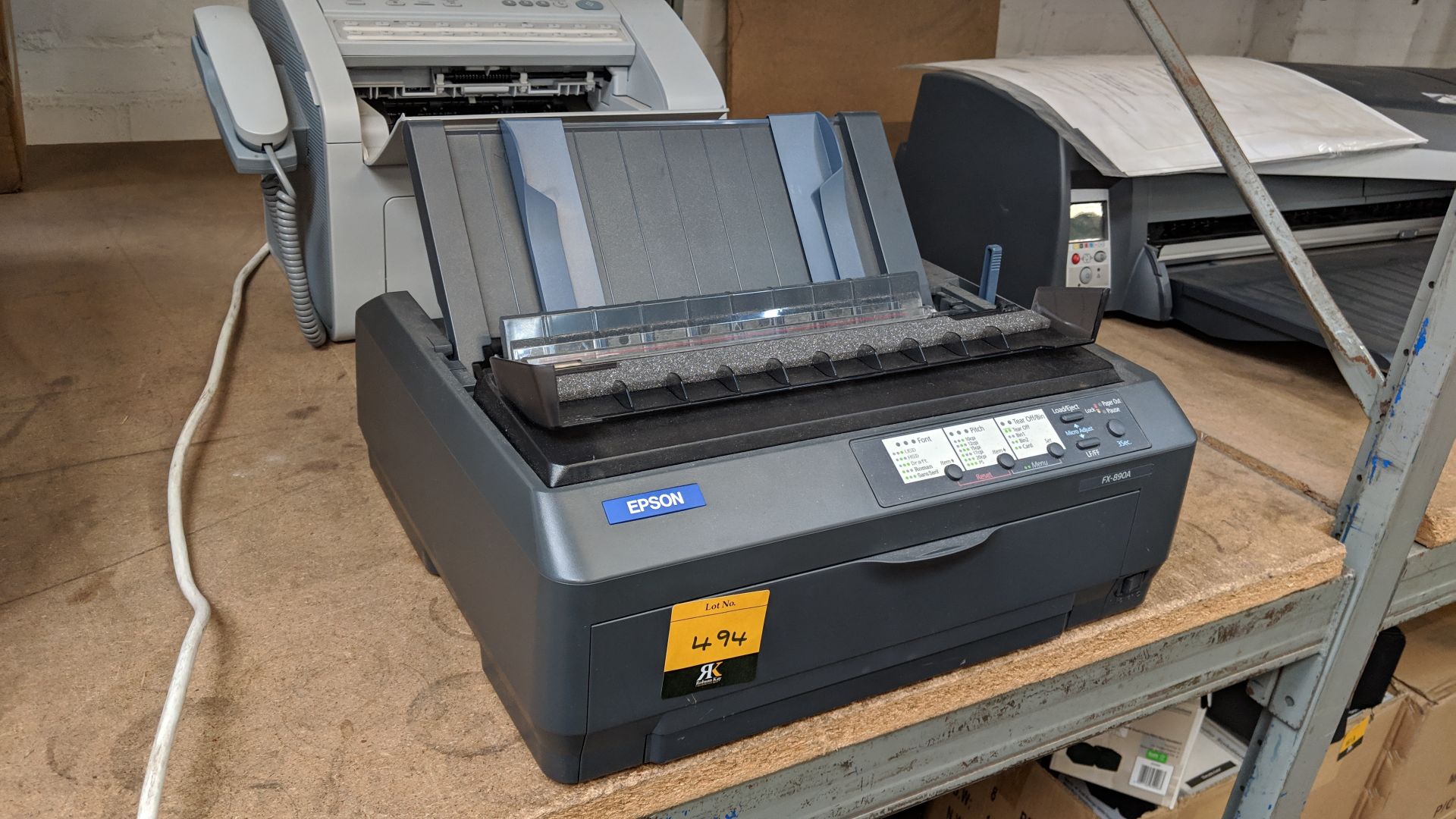Mixed lot comprising Epson dot matrix printer model FX890A and Samsung fax machine This is one of - Image 2 of 5