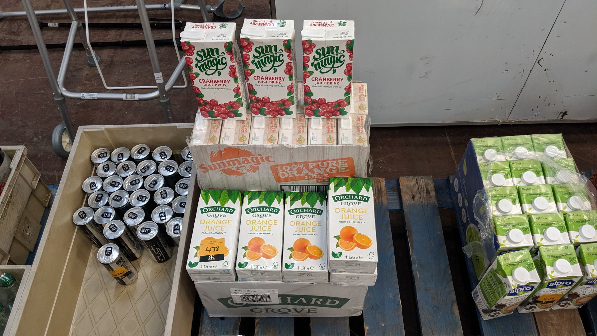 44 off 1 litre cartons of Orchard Grove & Sun Magic orange juice & cranberry juice - the majority of