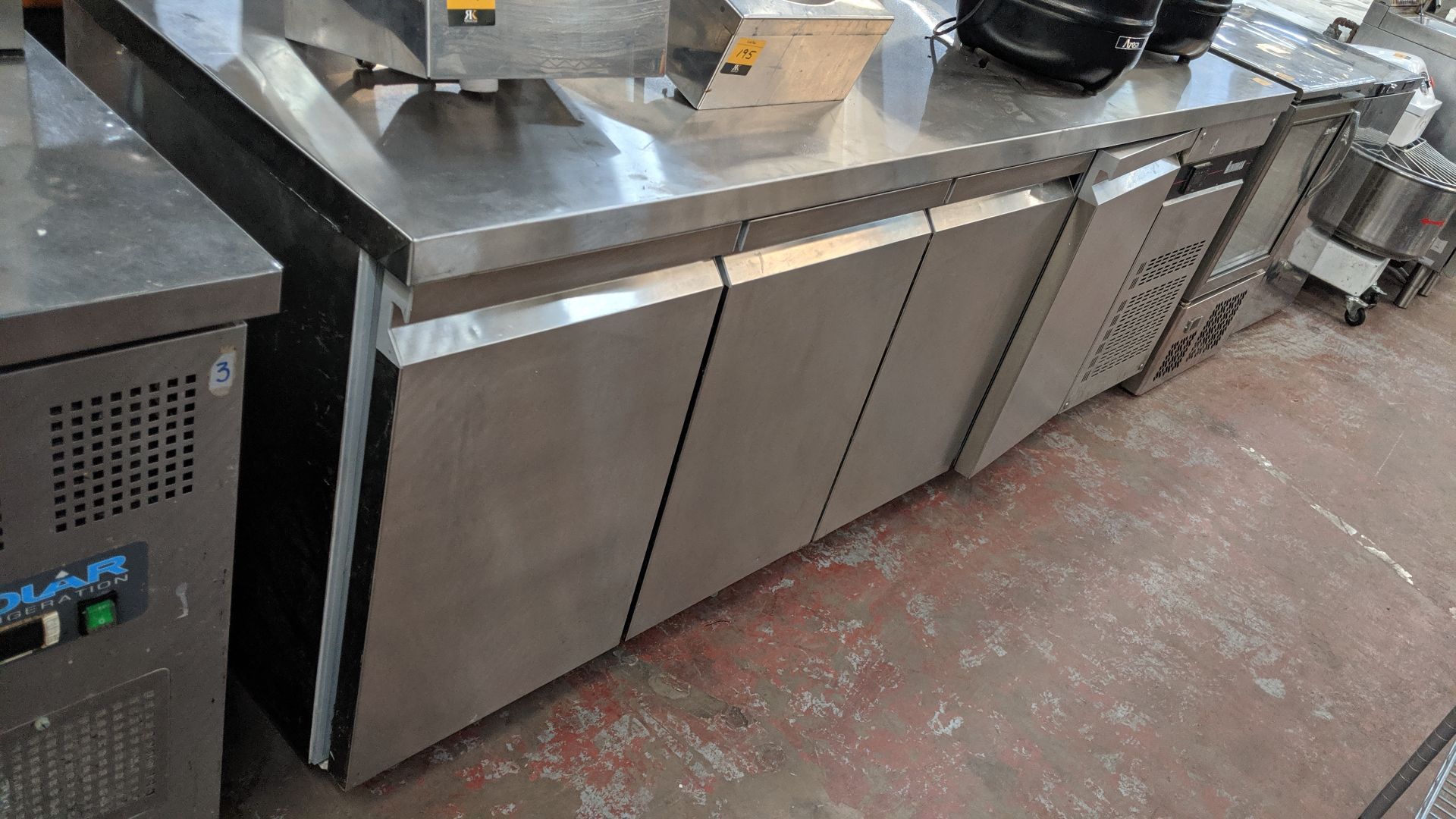 Inomak 4 door large stainless steel refrigerated prep cabinet IMPORTANT: Please remember goods