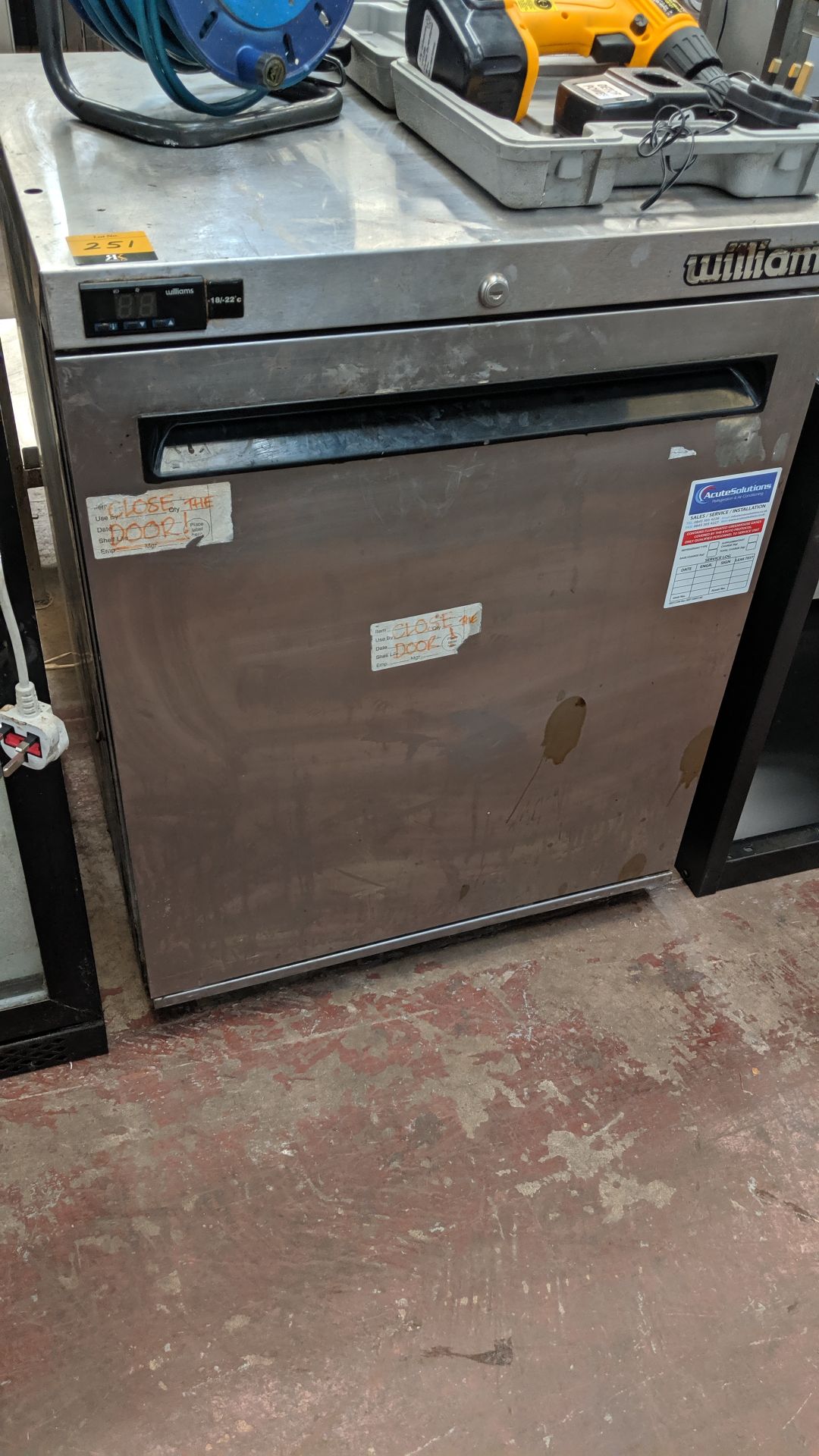 Williams stainless steel freezer IMPORTANT: Please remember goods successfully bid upon must be paid