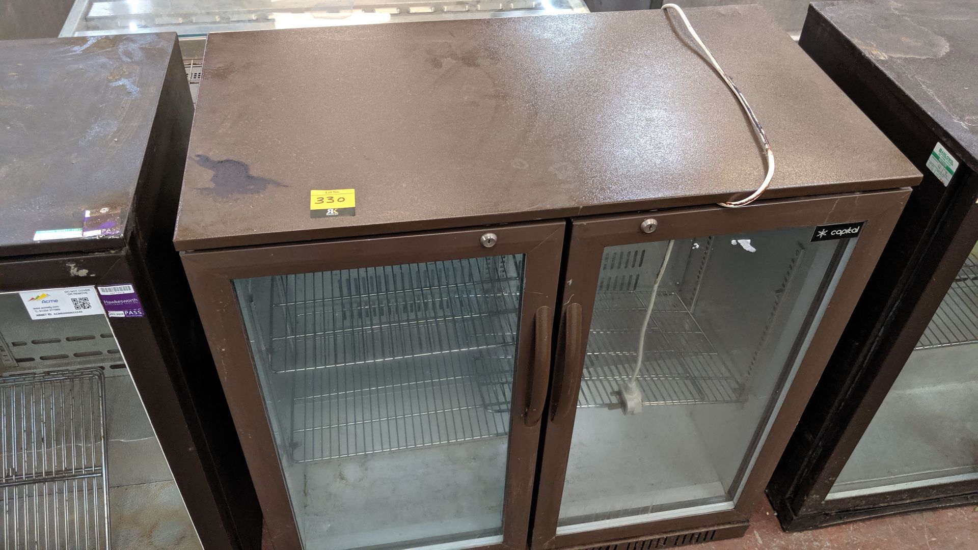 Capital brown twin clear door back bar/bottle fridge IMPORTANT: Please remember goods successfully