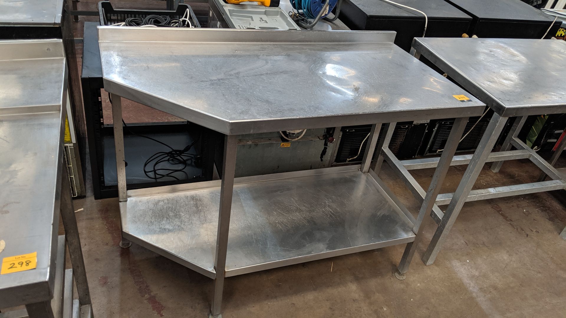 Stainless steel twin tier table IMPORTANT: Please remember goods successfully bid upon must be - Image 2 of 3