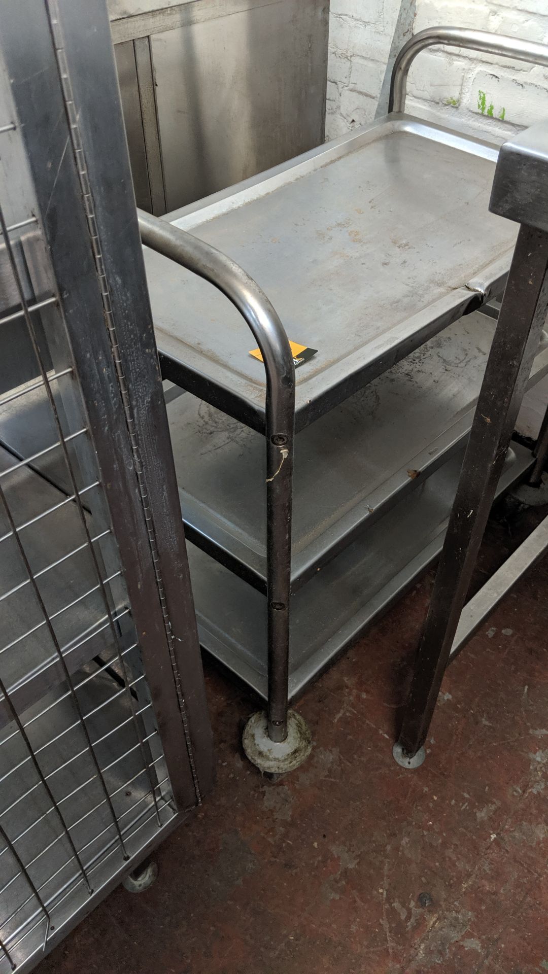 Stainless steel triple tier trolley IMPORTANT: Please remember goods successfully bid upon must be - Image 2 of 2