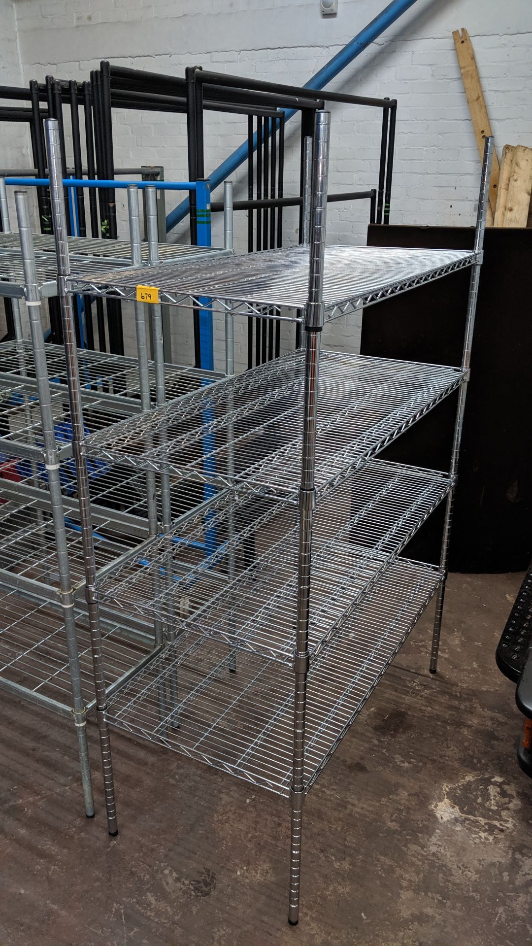 Large freestanding bay of chrome racking IMPORTANT: Please remember goods successfully bid upon must - Image 4 of 4