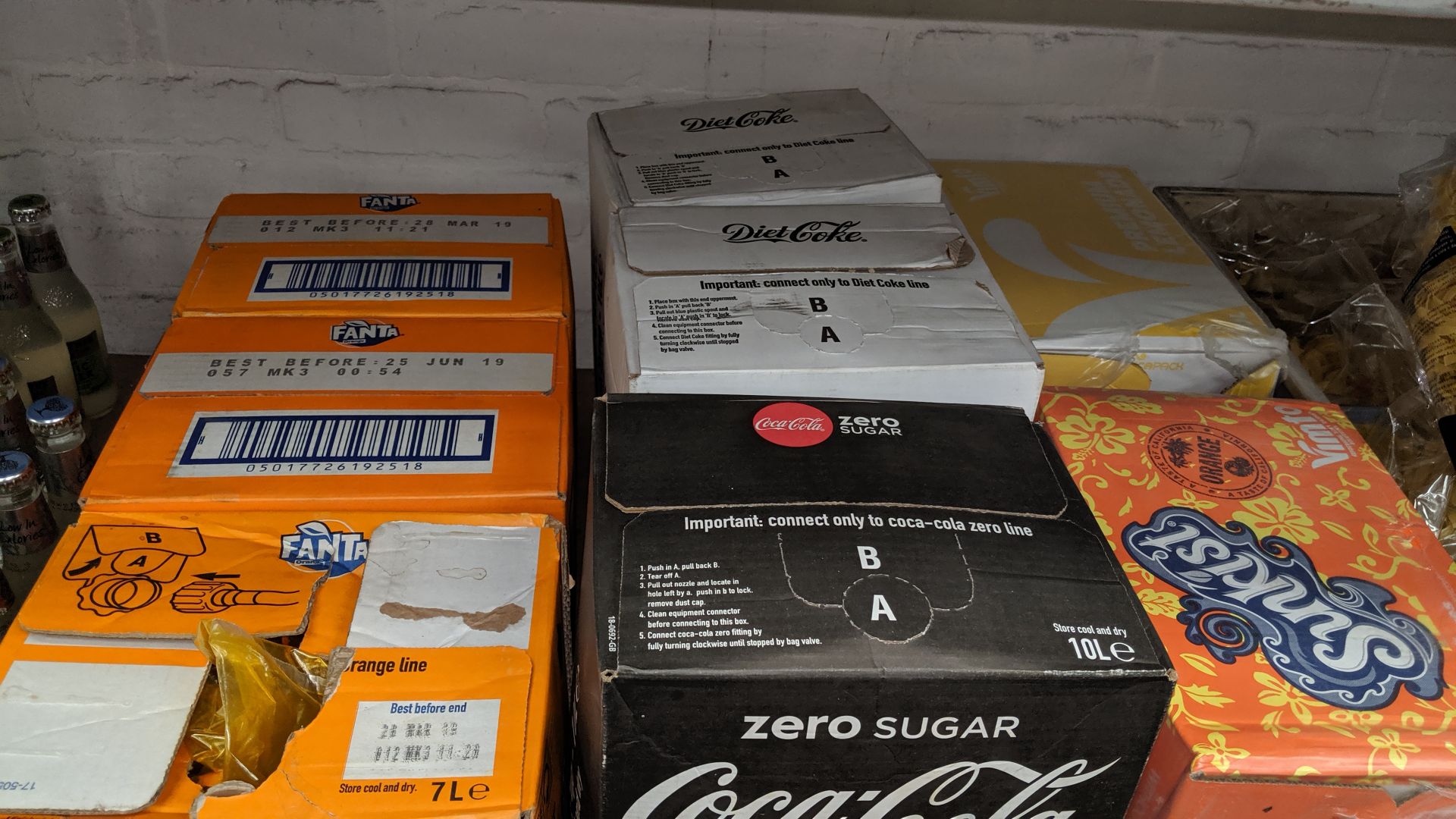 8 assorted boxes of post-mix drinks syrup comprising Fanta, diet cola, Coca Cola Zero, Sunkist & - Bild 4 aus 4