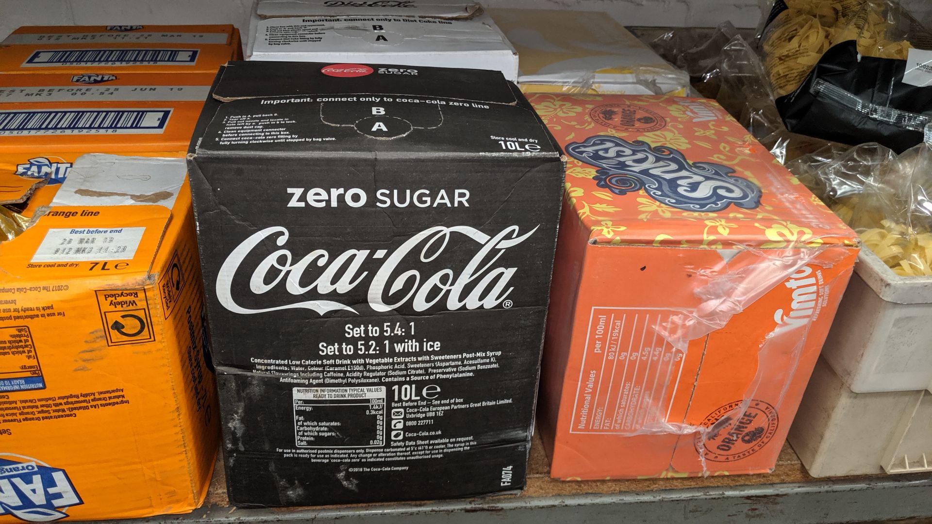 8 assorted boxes of post-mix drinks syrup comprising Fanta, diet cola, Coca Cola Zero, Sunkist & - Bild 3 aus 4