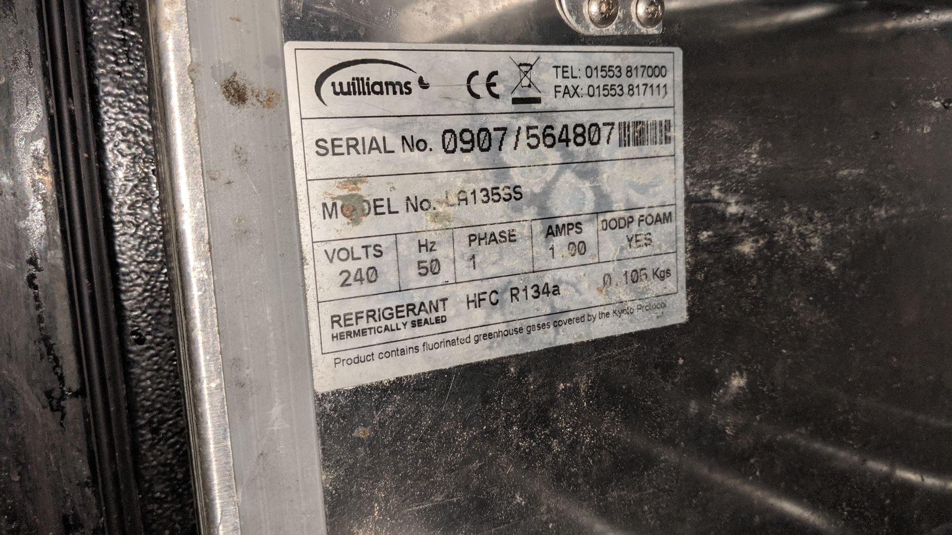Williams stainless steel freezer IMPORTANT: Please remember goods successfully bid upon must be paid - Image 4 of 4