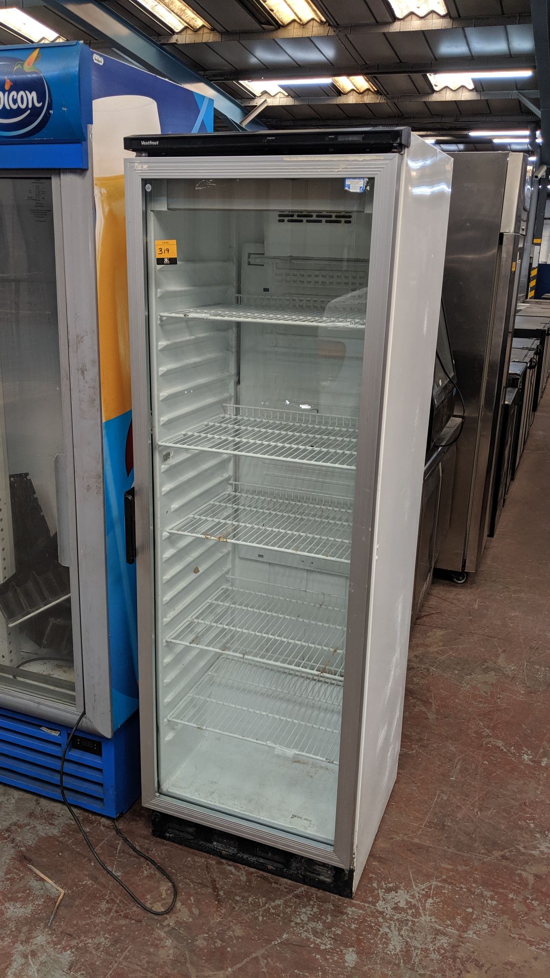 Vestfrost FKG371G tall clear door display fridge IMPORTANT: Please remember goods successfully bid