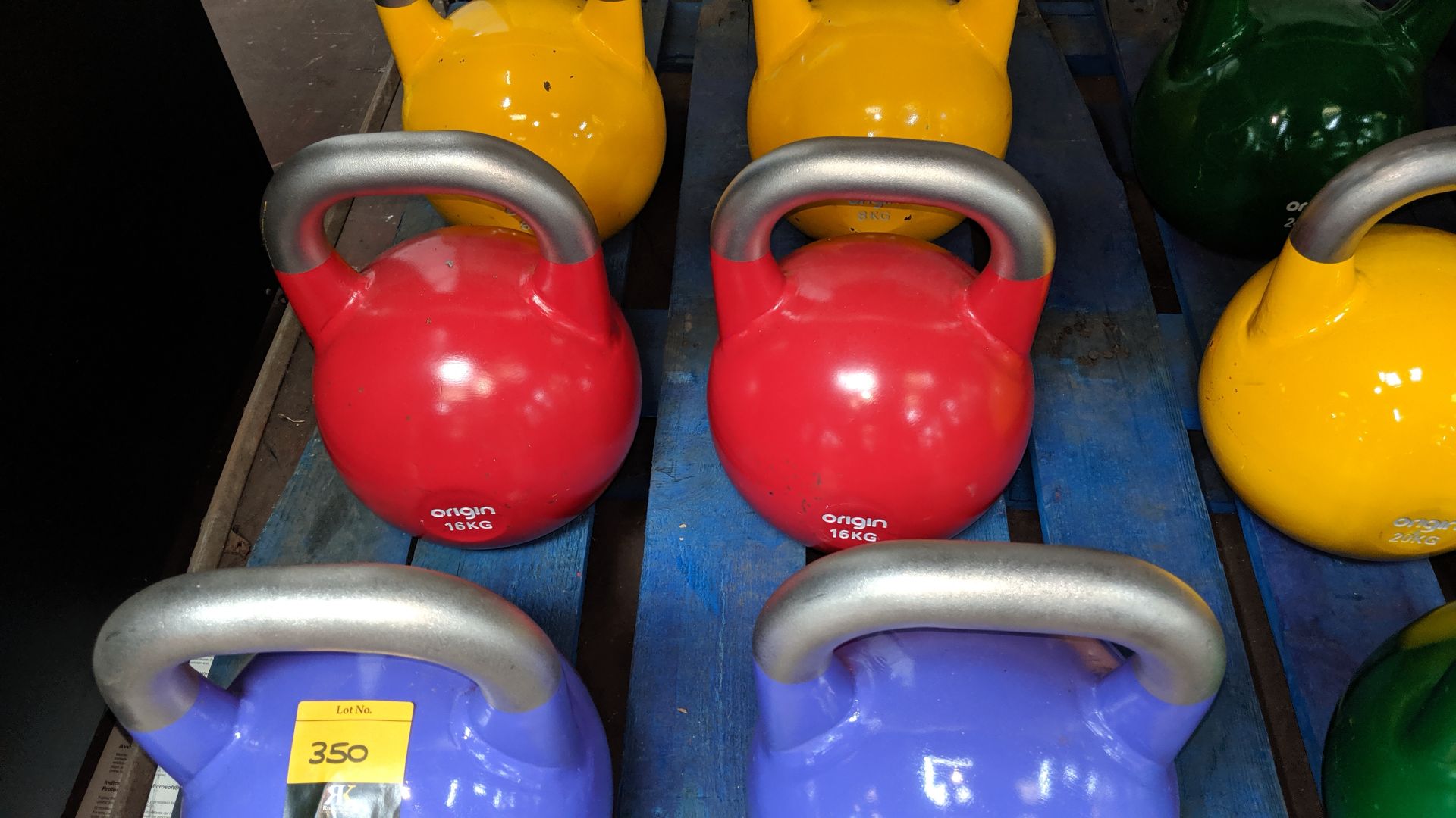 Set of Origin Fitness competition kettlebells. This lot consists of 13 kettlebells as follows: 2 off - Image 4 of 8