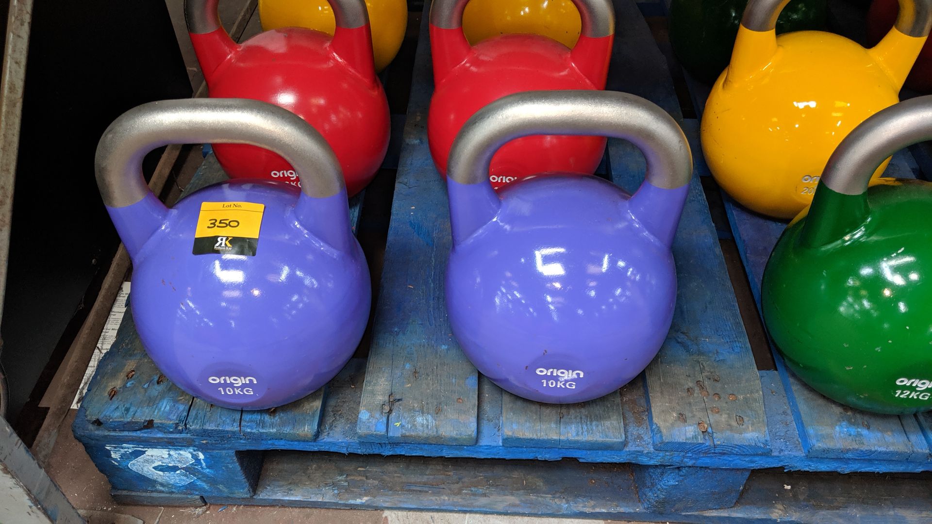 Set of Origin Fitness competition kettlebells. This lot consists of 13 kettlebells as follows: 2 off - Image 3 of 8