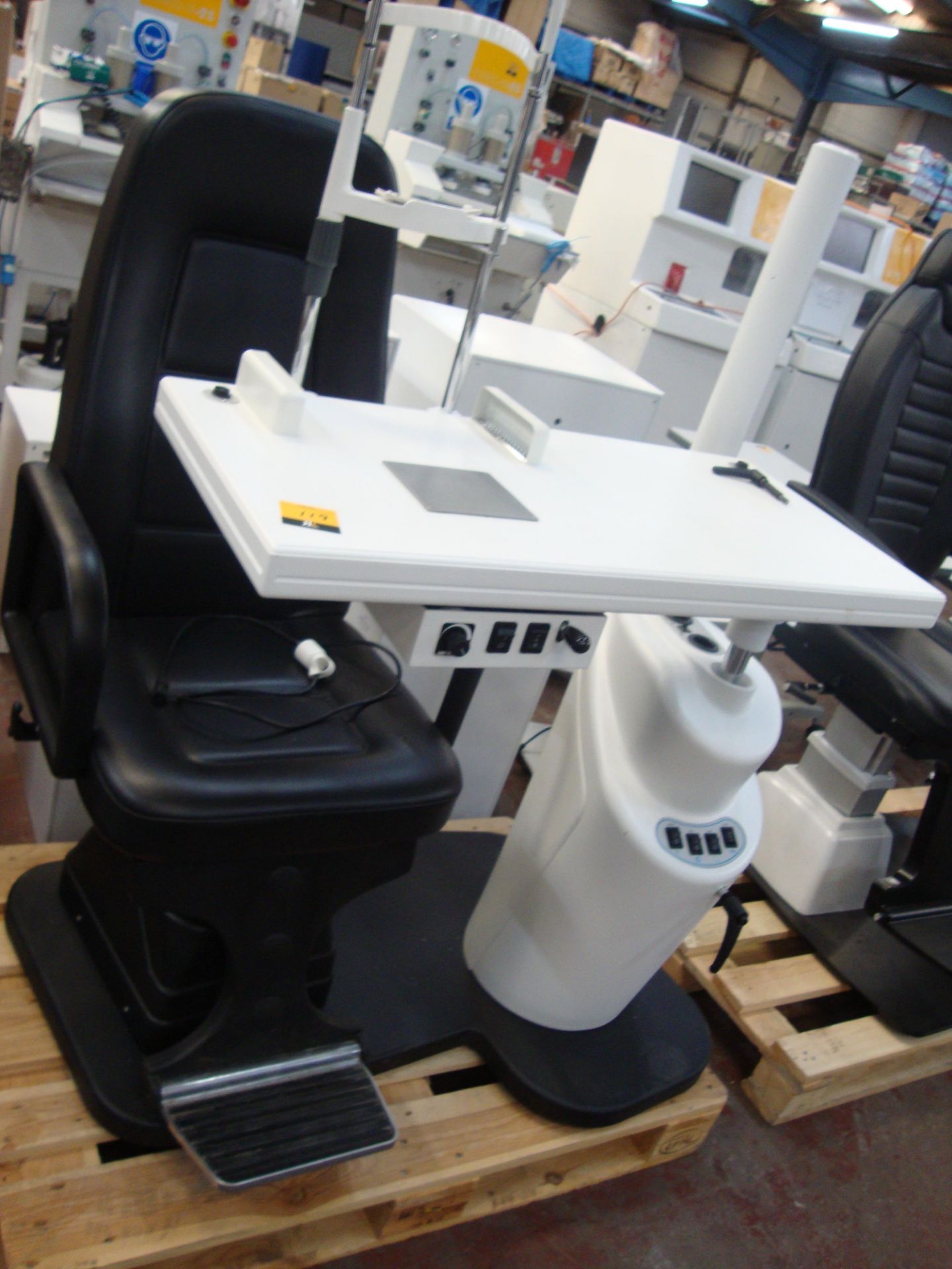 Combi unit testing chair & table. Please note that this sale consists of a large number of testing