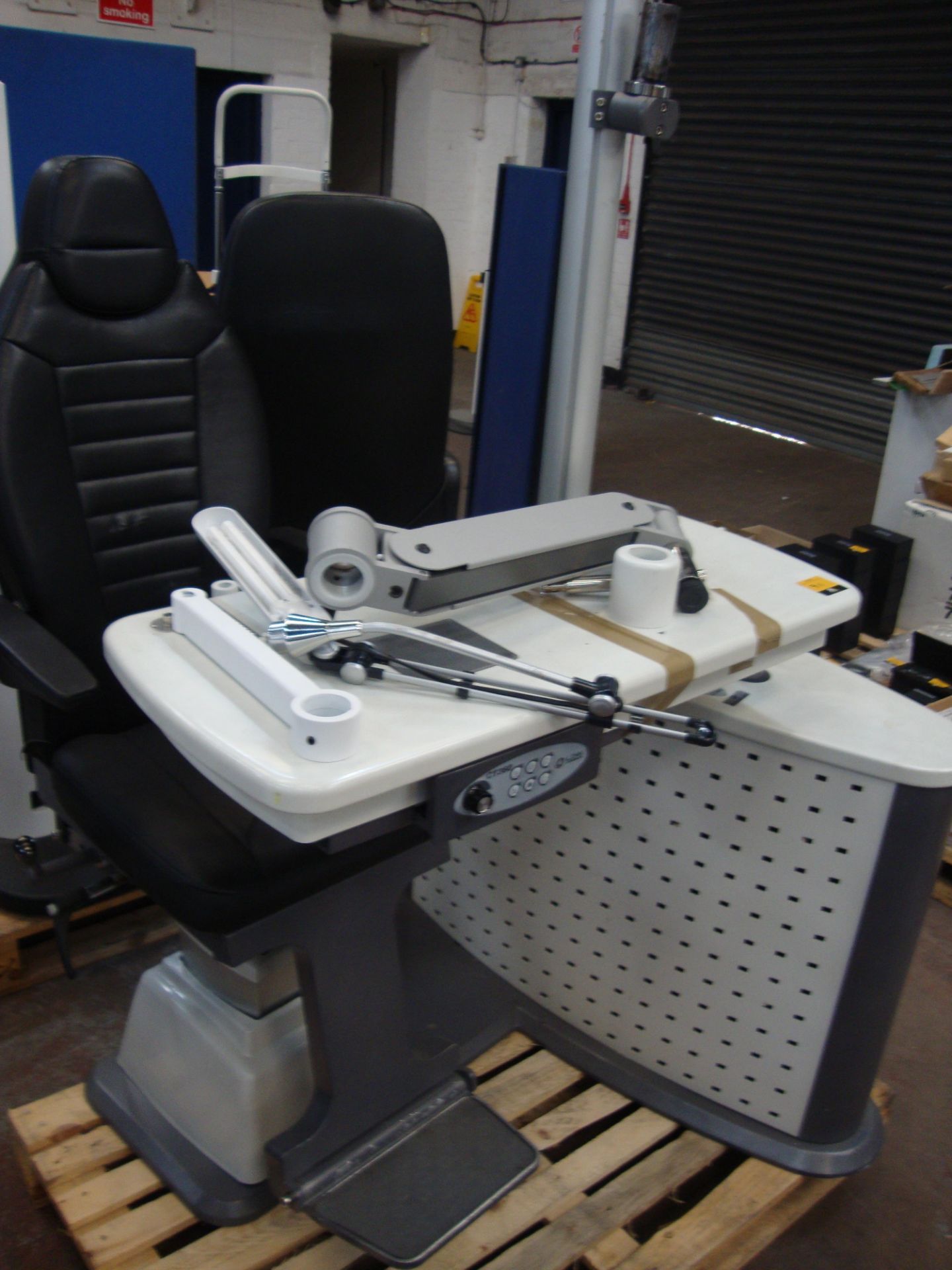 Combi unit testing chair & table. Please note that this sale consists of a large number of testing