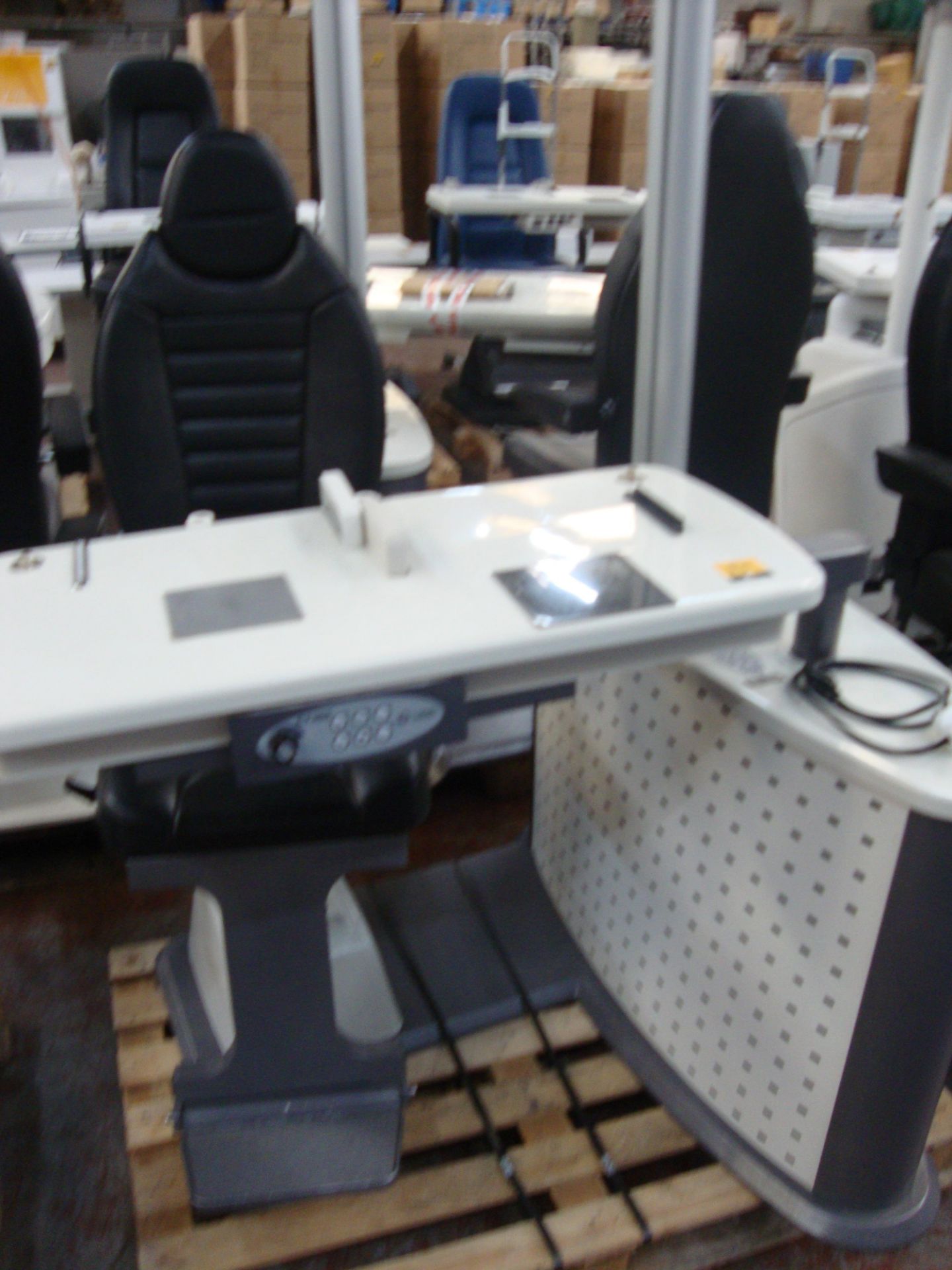 Combi unit testing chair & table. Please note that this sale consists of a large number of testing