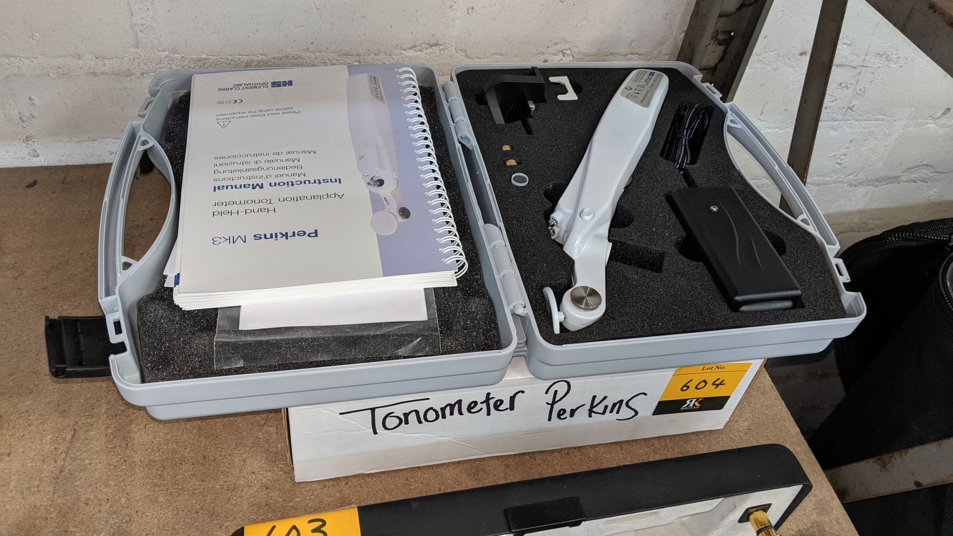 Perkins Mark 3 hand-held applanation tonometer in case including box All the lots in this auction