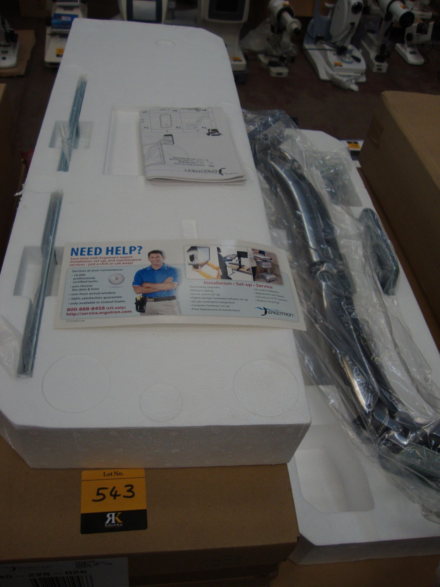11 off high quality wall-mountable mitre brackets by Ergotron - these all appear boxed, new and