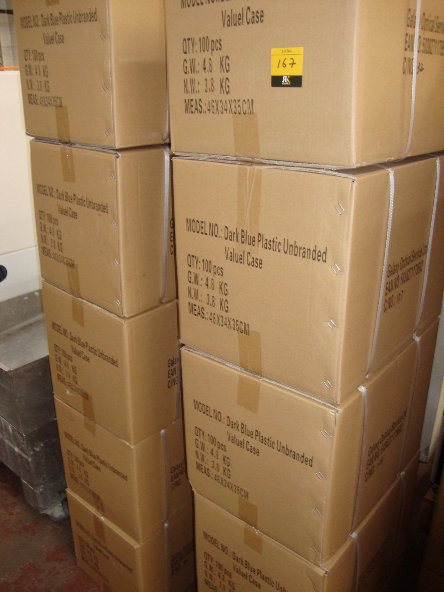 20 boxes containing a total of 2,000 dark blue plastic unbranded glasses/sunglasses cases All the - Image 3 of 3