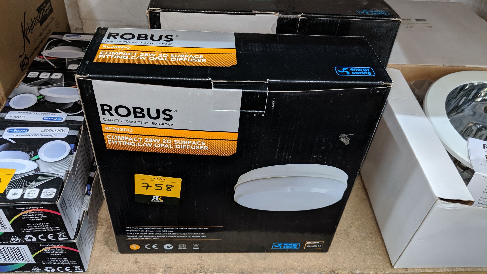 4 off assorted Robus emergency and regular surface fitting lamps with diffusers IMPORTANT: Please - Image 2 of 3