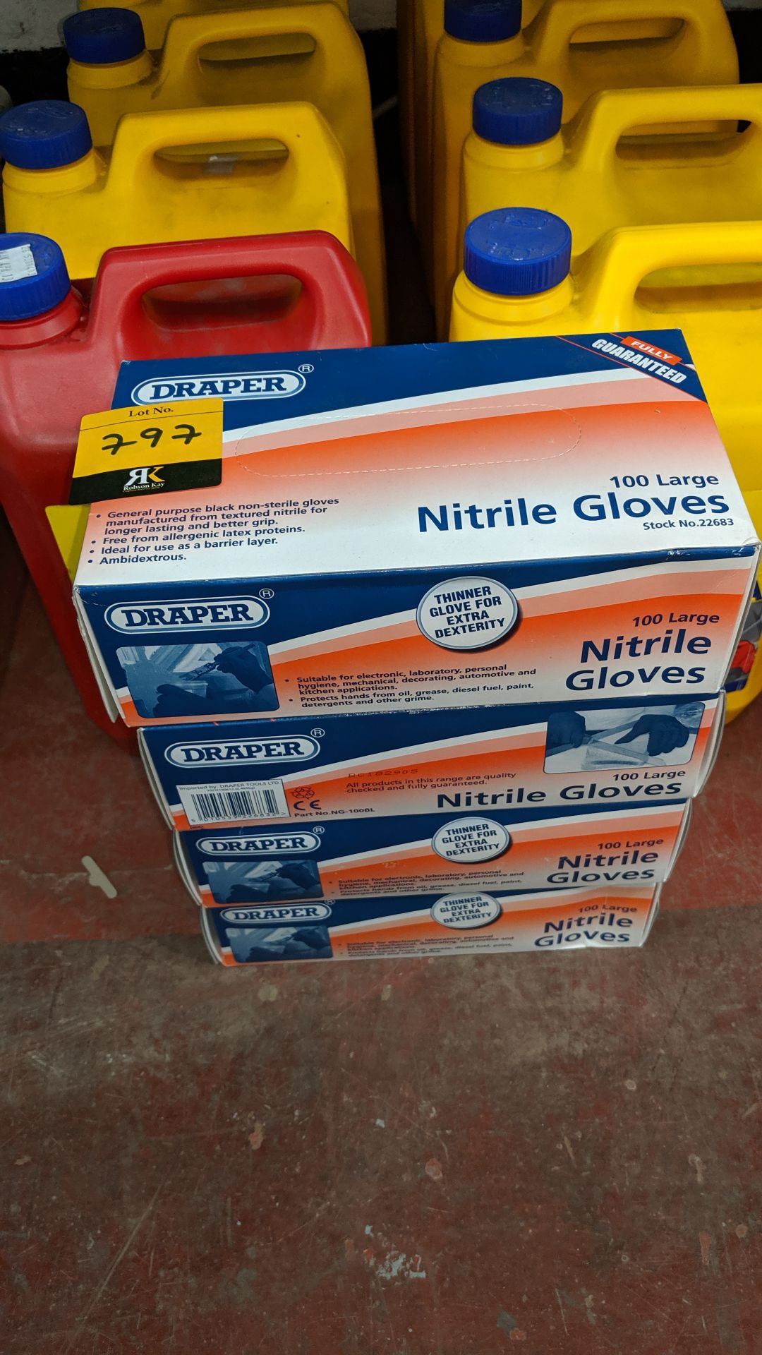 10 tubs of Fabond SPR and Febmix Plus, plus 4 boxes of Draper nitrile gloves IMPORTANT: Please - Image 2 of 3