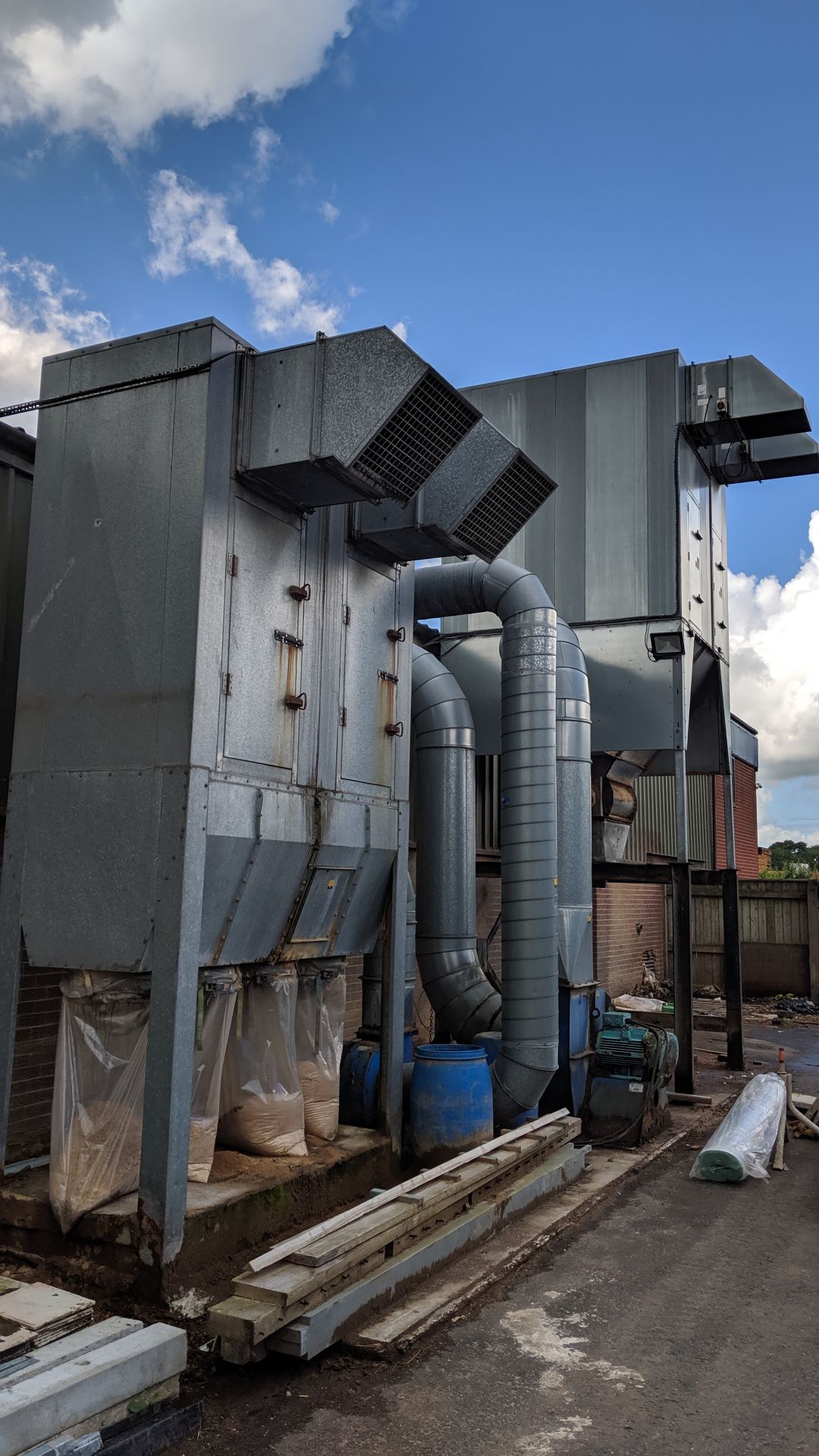 2 off large external dust extractors including ducting attached to each unit, running throughout the - Image 31 of 44