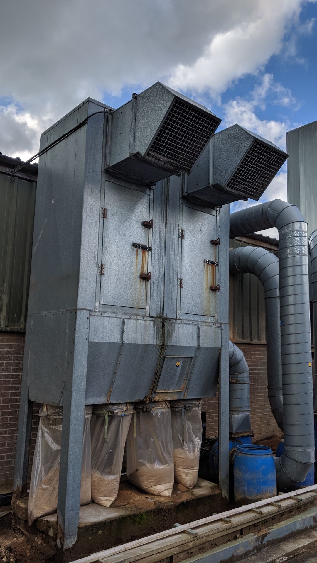 2 off large external dust extractors including ducting attached to each unit, running throughout the - Image 26 of 44